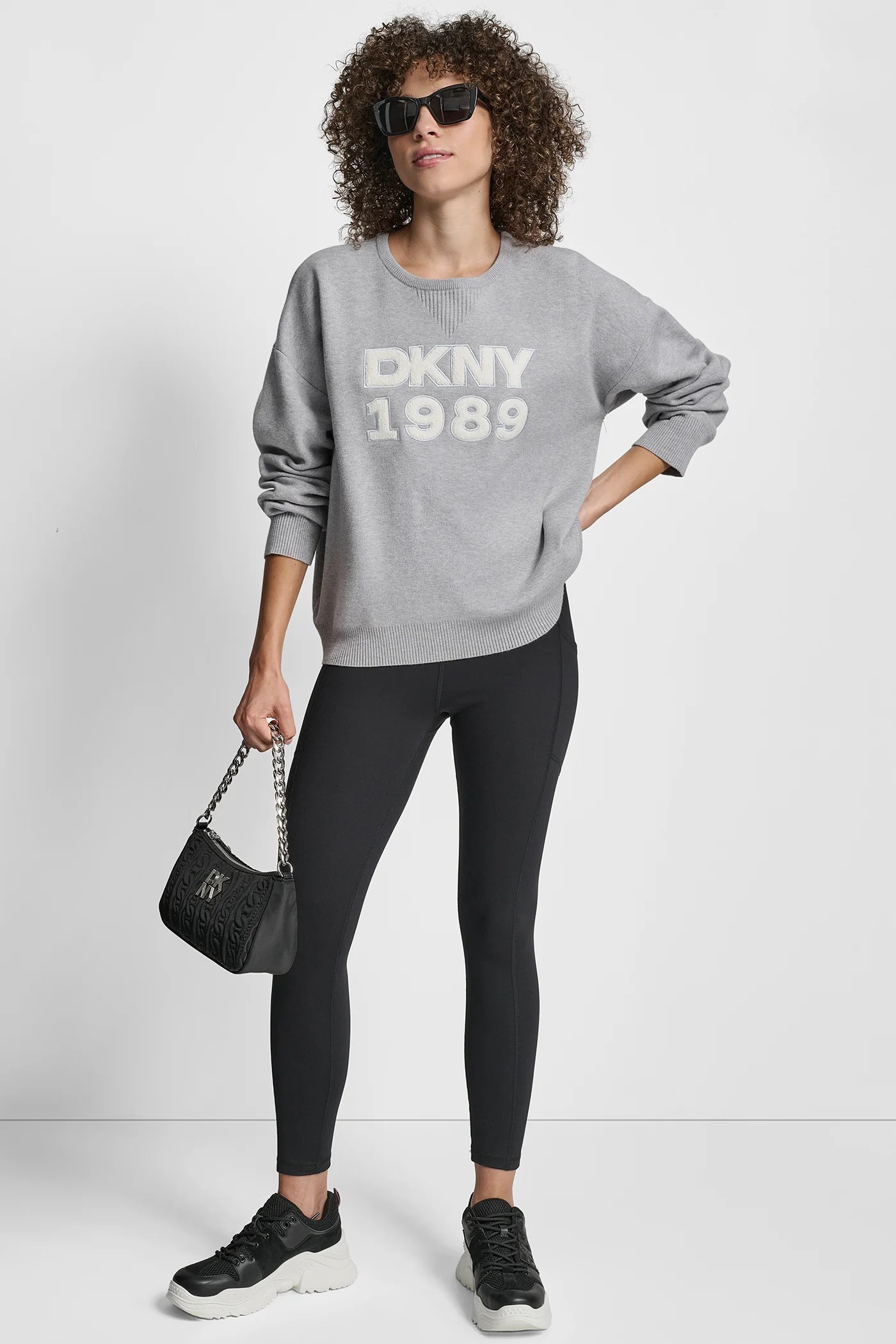 CREW NECK SWEATER WITH TEXTURED LOGO - Image 4