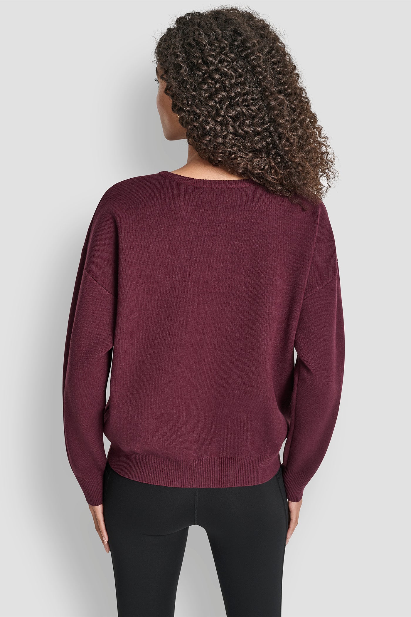 CREW NECK SWEATER WITH TEXTURED LOGO - Image 2