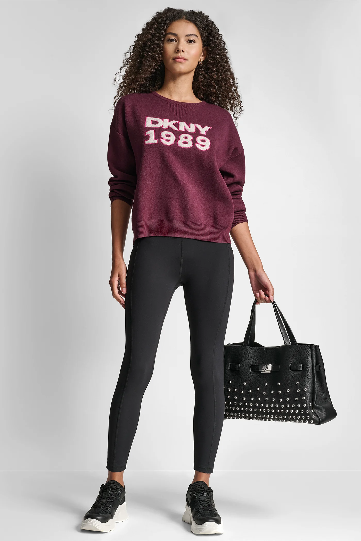 CREW NECK SWEATER WITH TEXTURED LOGO - Image 3