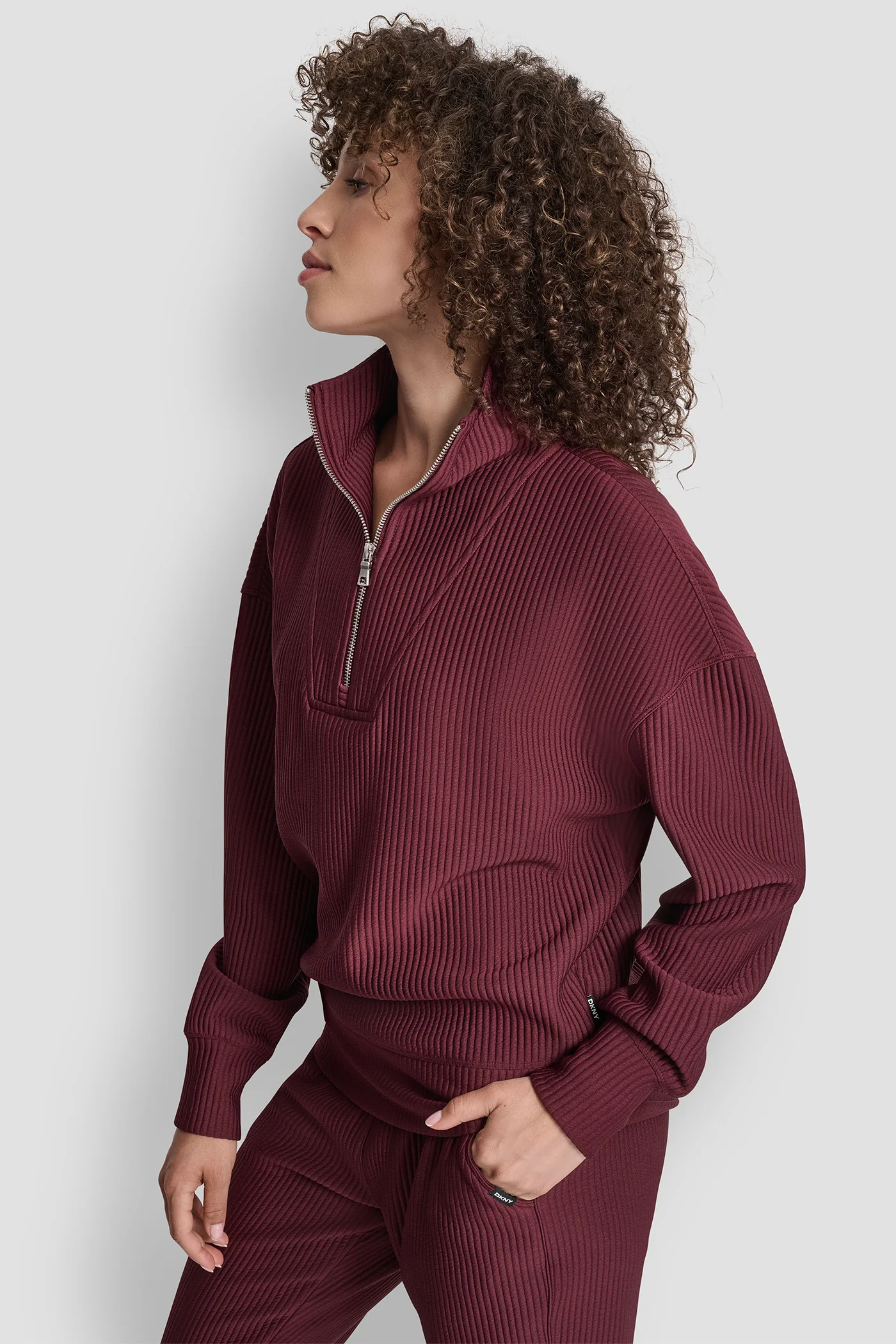 TECH OTTOMAN HALF ZIP MOCK NECK PULLOVER - Image 3
