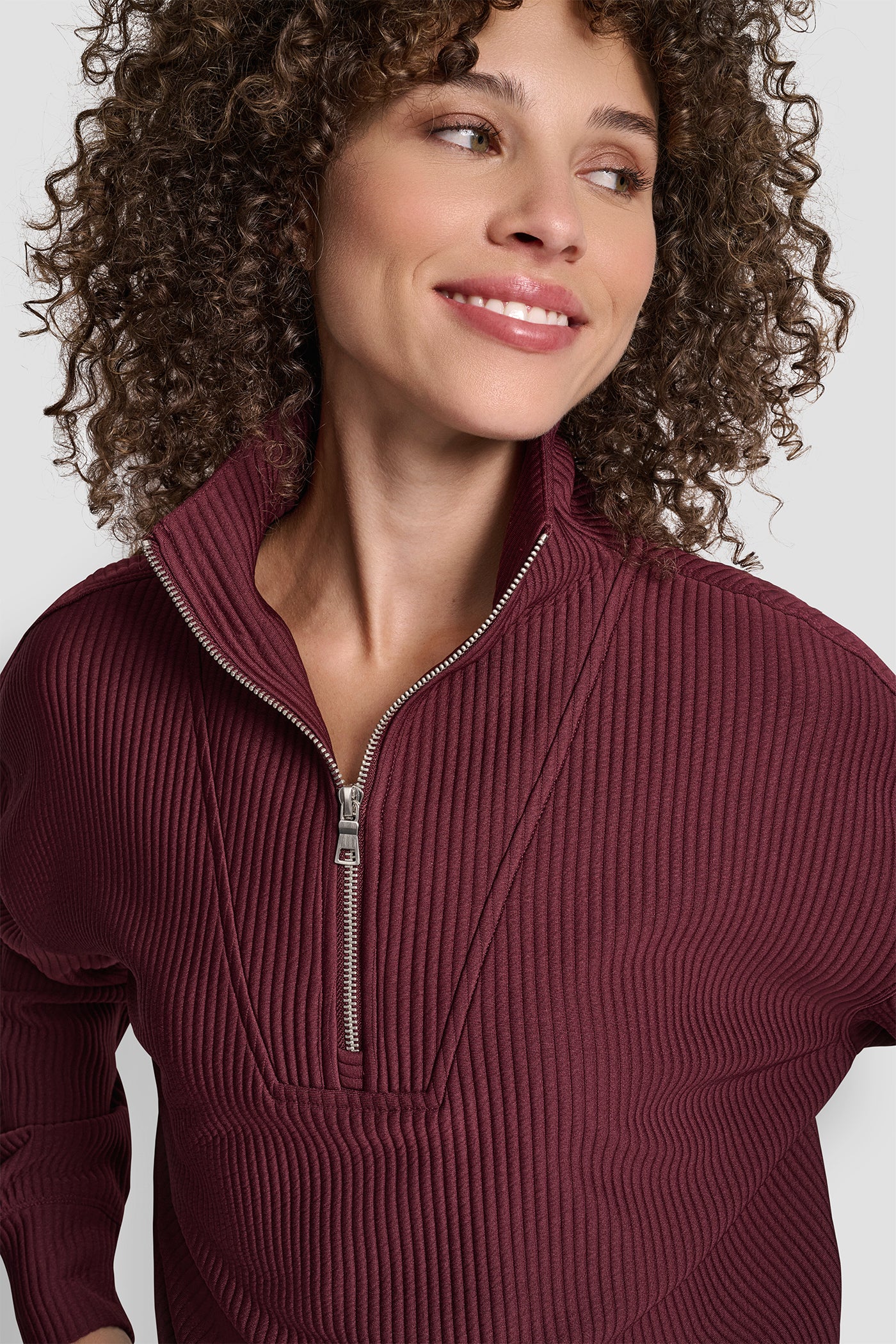 TECH OTTOMAN HALF ZIP MOCK NECK PULLOVER - Image 4