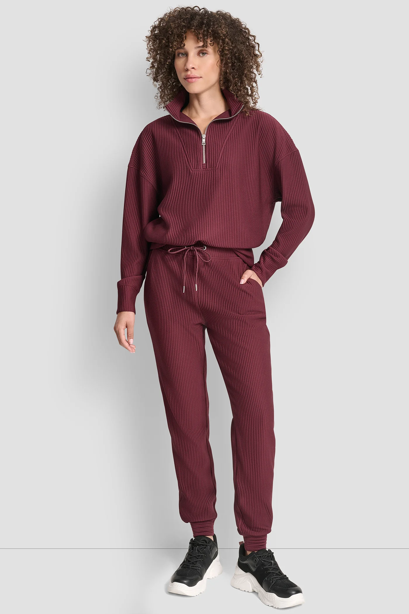 TECH OTTOMAN HALF ZIP MOCK NECK PULLOVER - Image 5