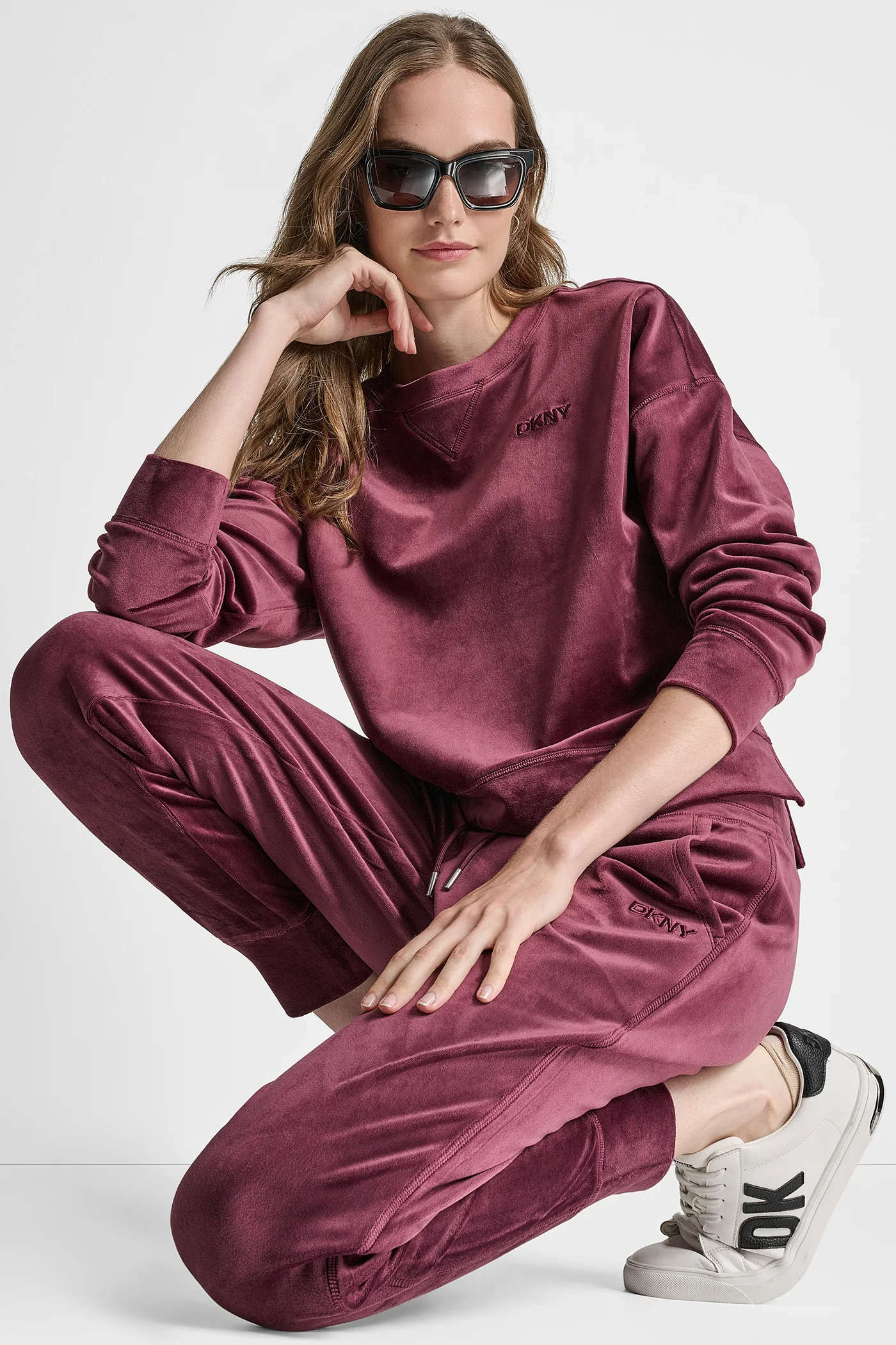 VELOUR HIGH LOW LOGO PULLOVER - Image 6