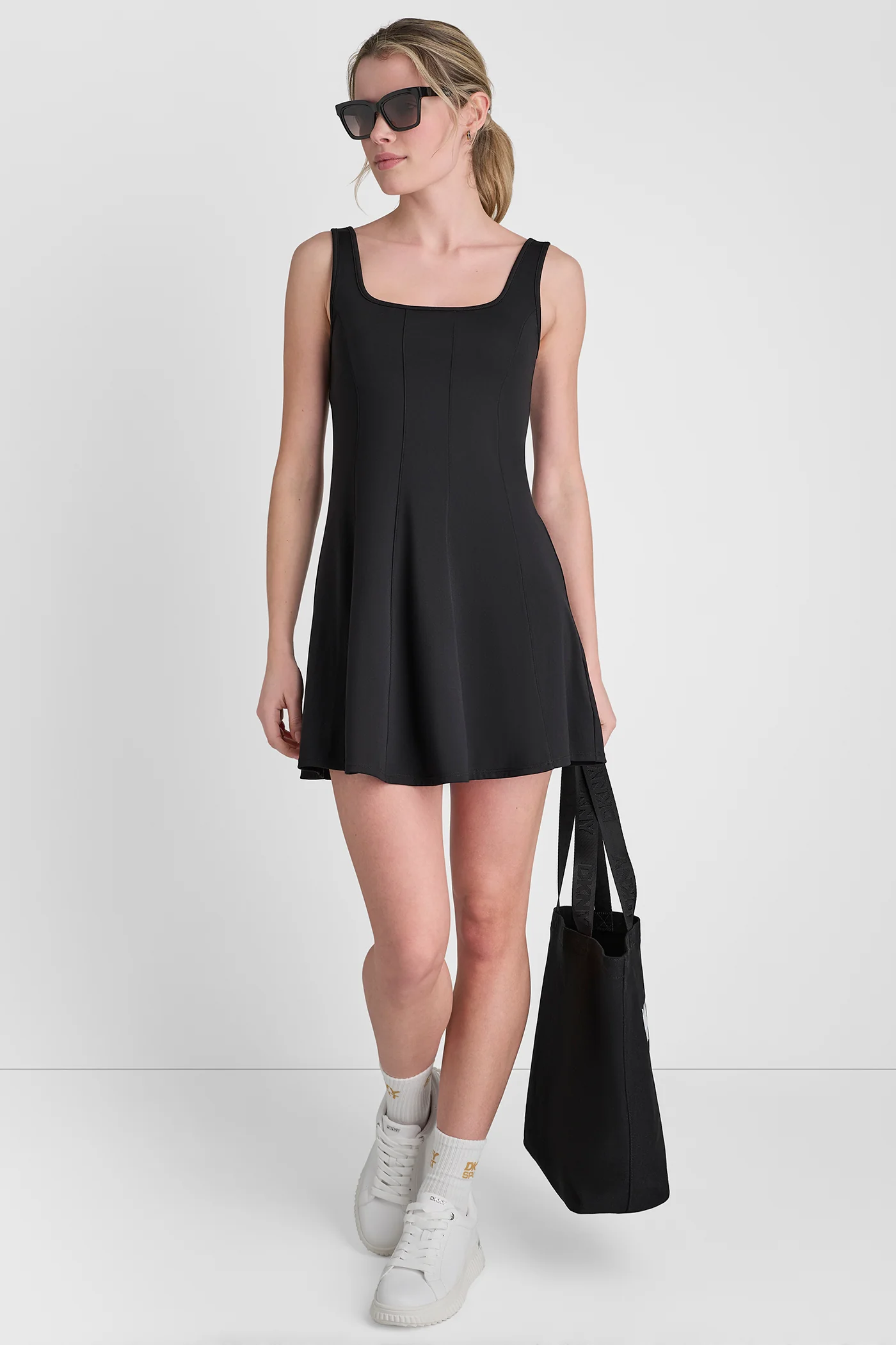 BALANCE COMPRESSION DRESS WITH BUILT-IN SHORTS