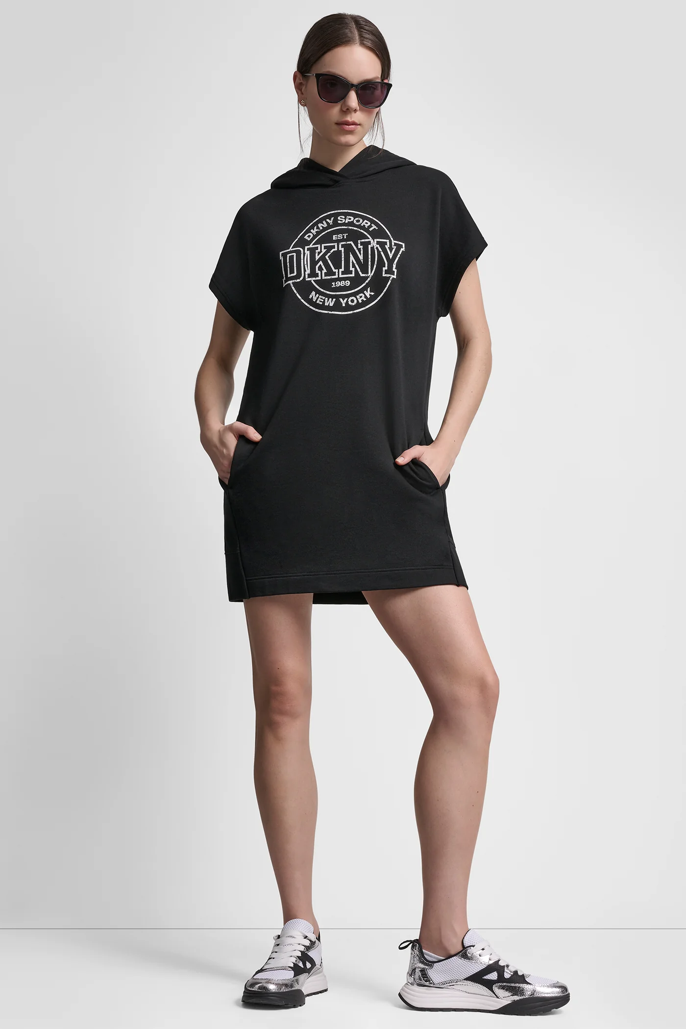LOGO MINI HOODIE DRESS