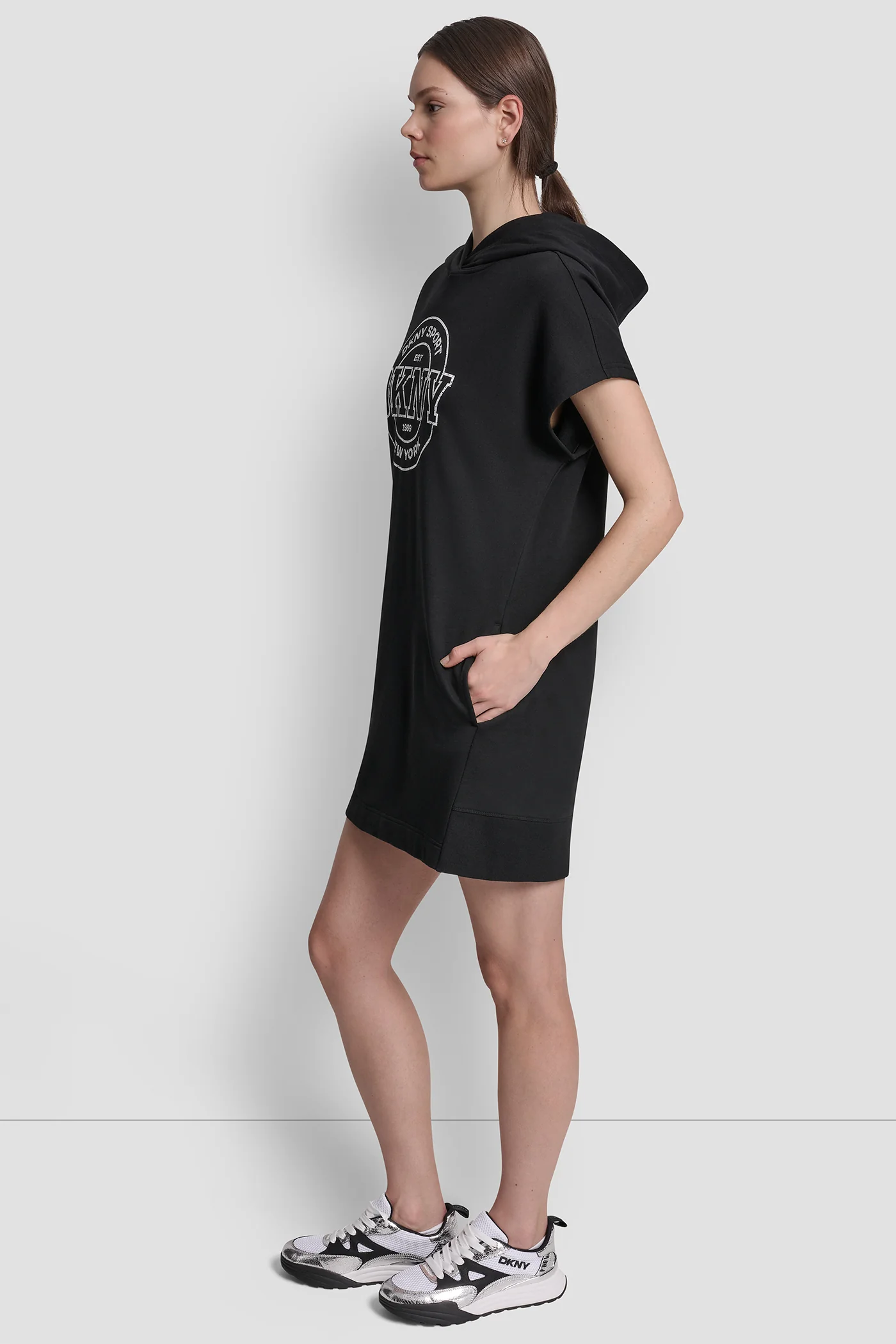LOGO MINI HOODIE DRESS - Image 4