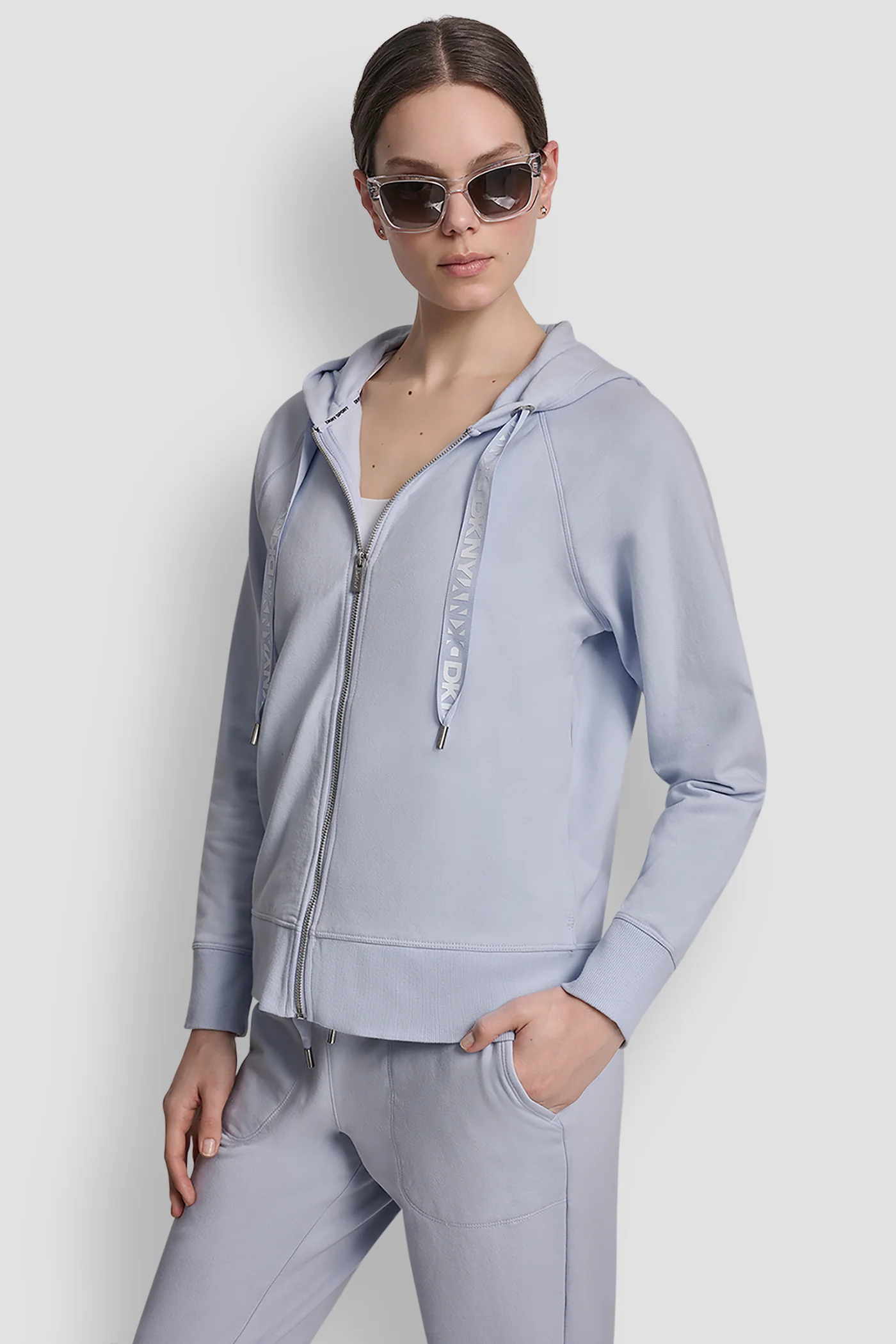 TWO-TONE LOGO DRAWSTRING HOODIE - Image 3