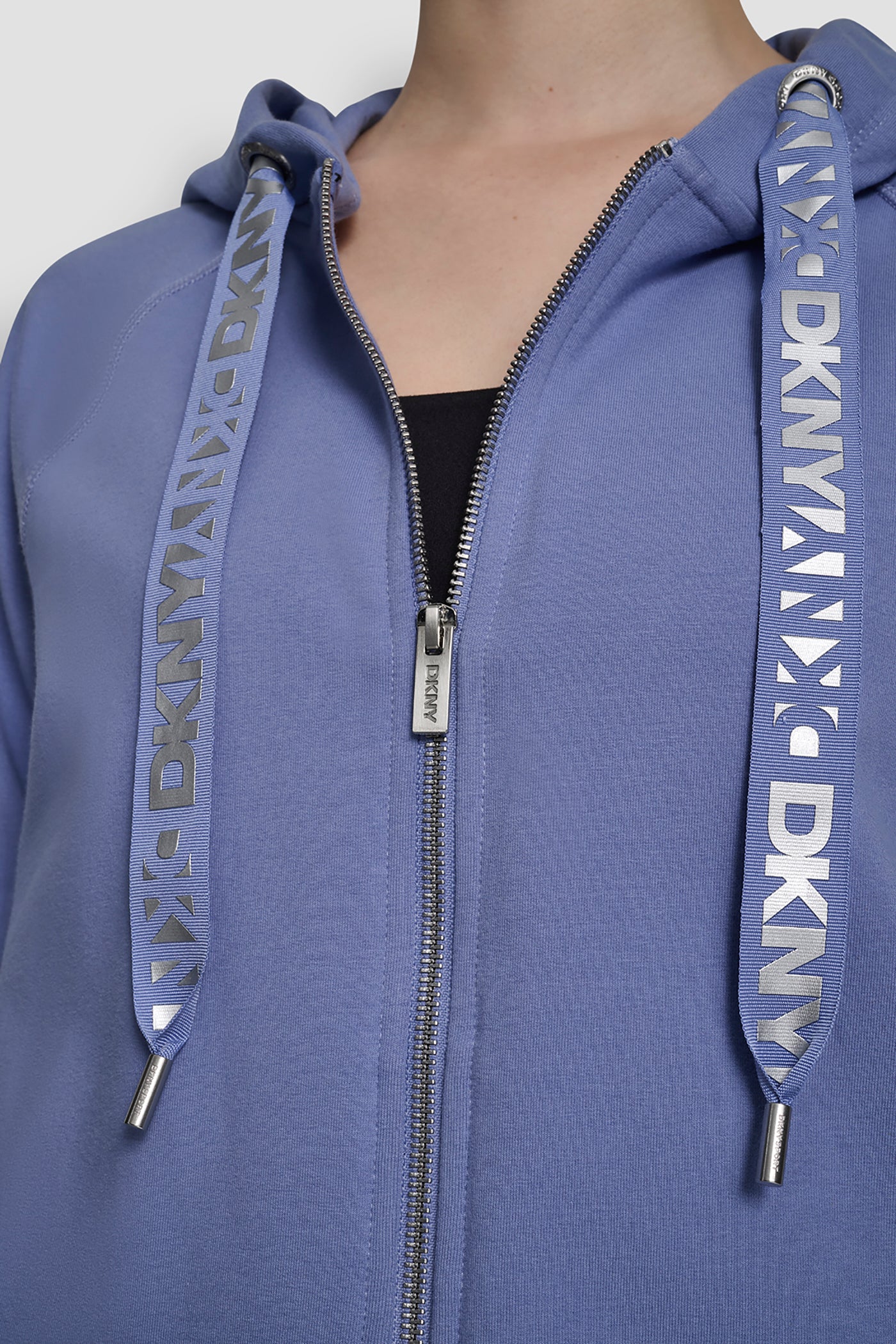 TWO-TONE LOGO DRAWSTRING HOODIE - Image 7