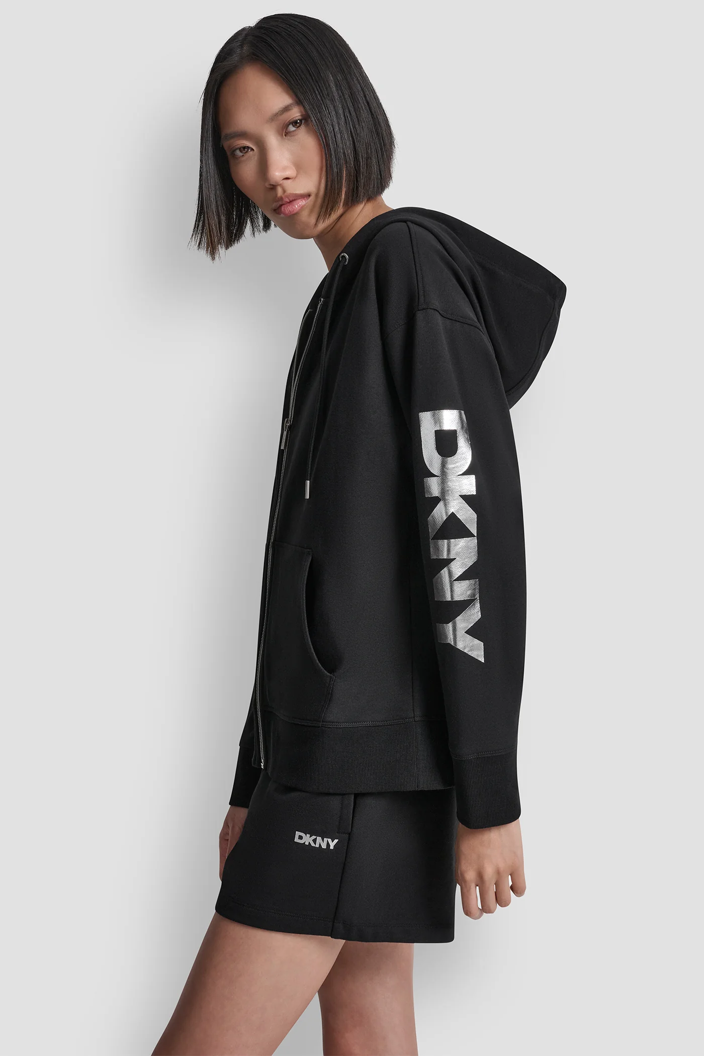 FOIL LOGO FULL-ZIP HOODIE