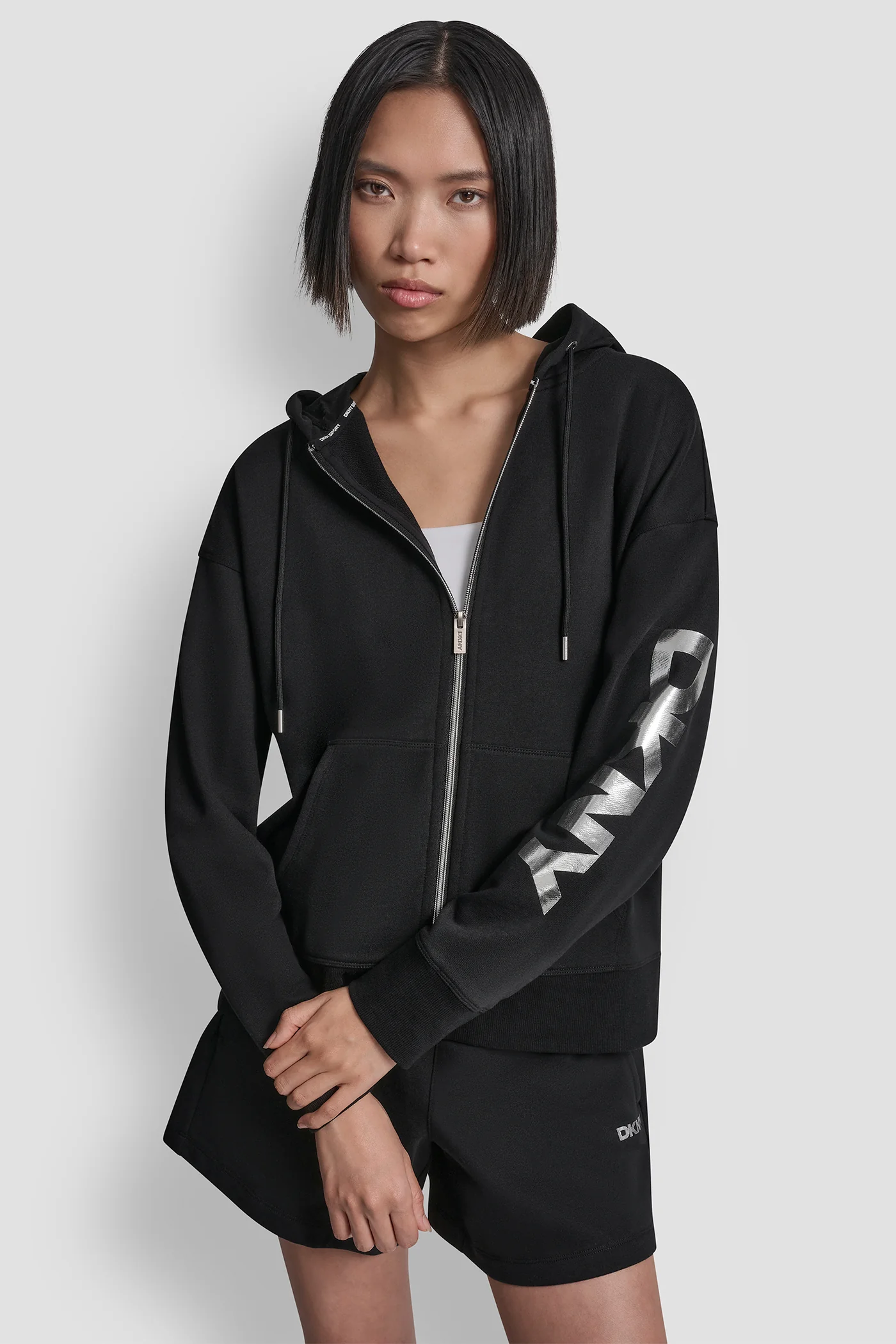 FOIL LOGO FULL-ZIP HOODIE - Image 2