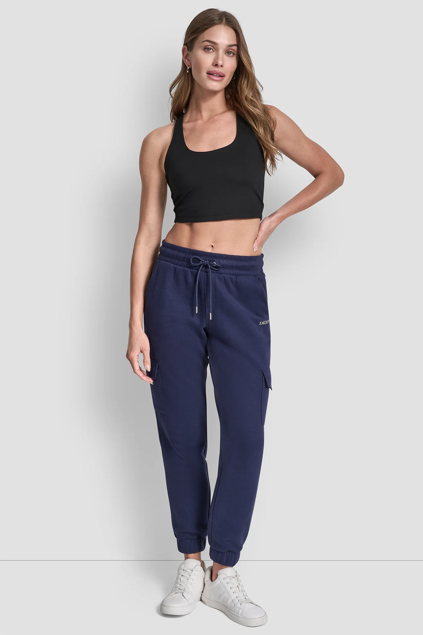 METALLIC BUBBLE LOGO SLIM FIT FLEECE CARGO JOGGER - Image 5