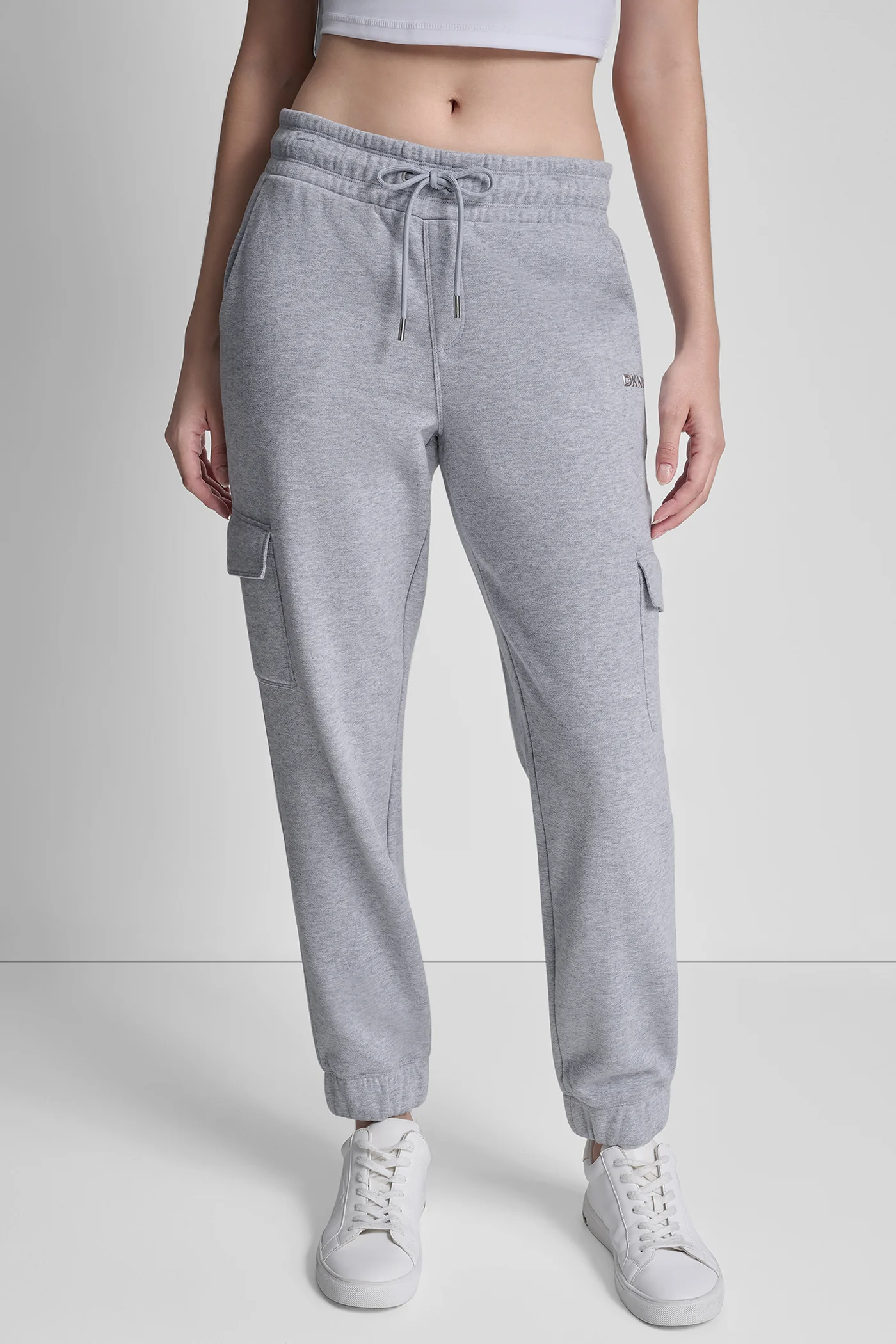 METALLIC BUBBLE LOGO SLIM FIT FLEECE CARGO JOGGER
