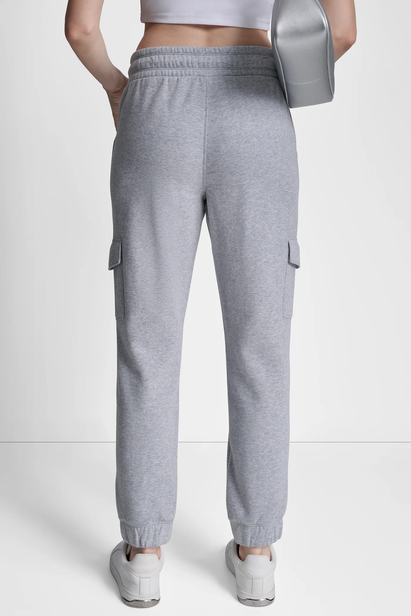 METALLIC BUBBLE LOGO SLIM FIT FLEECE CARGO JOGGER - Image 3