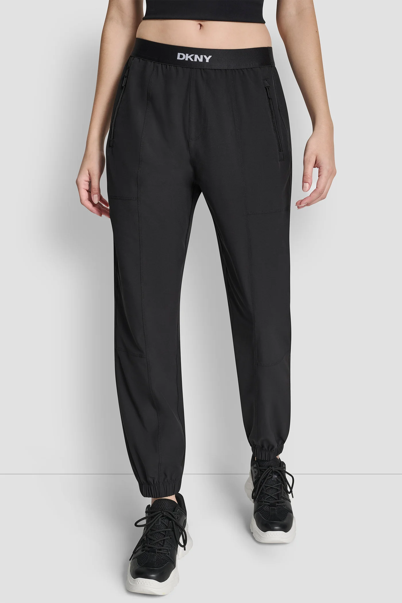 EXTRA HIGH-RISE LOGO-WAIST WIDE-LEG JOGGER