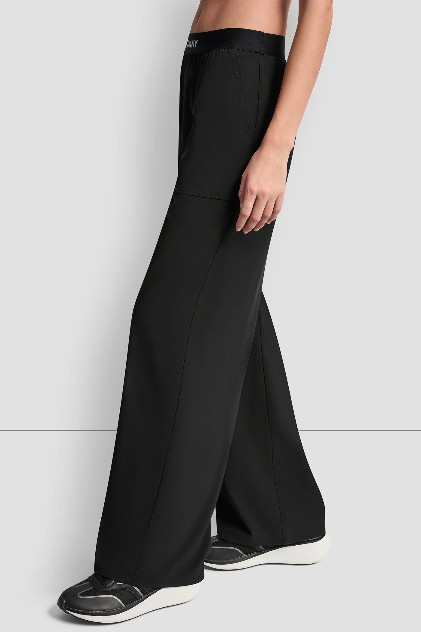 HIGH-RISE LOGO-WAIST WIDE-LEG PANT - Image 4