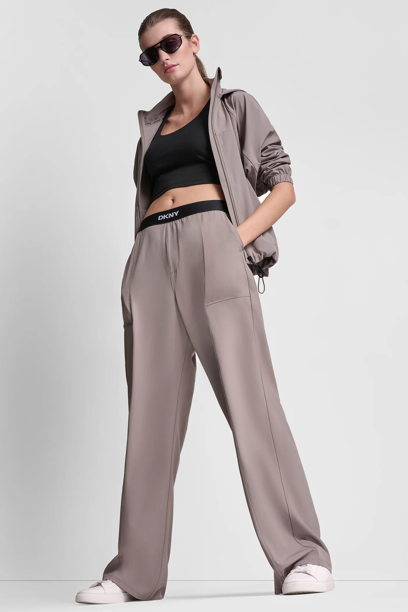 HIGH-RISE LOGO-WAIST WIDE-LEG PANT
