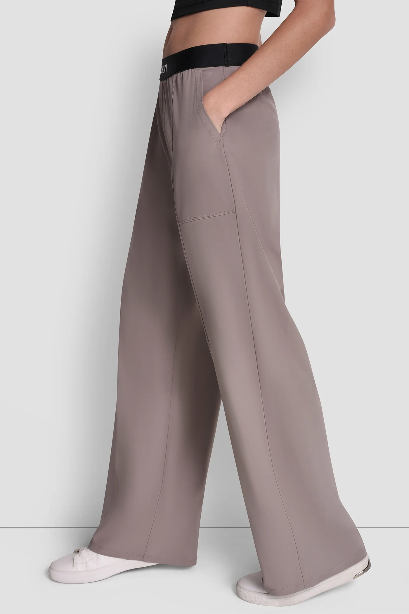 HIGH-RISE LOGO-WAIST WIDE-LEG PANT - Image 4