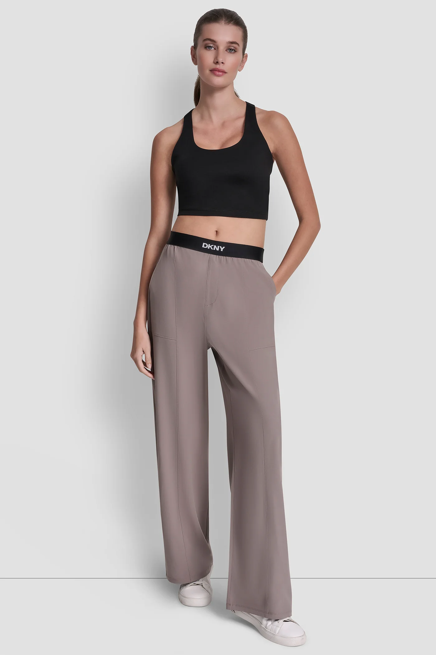 HIGH-RISE LOGO-WAIST WIDE-LEG PANT - Image 5