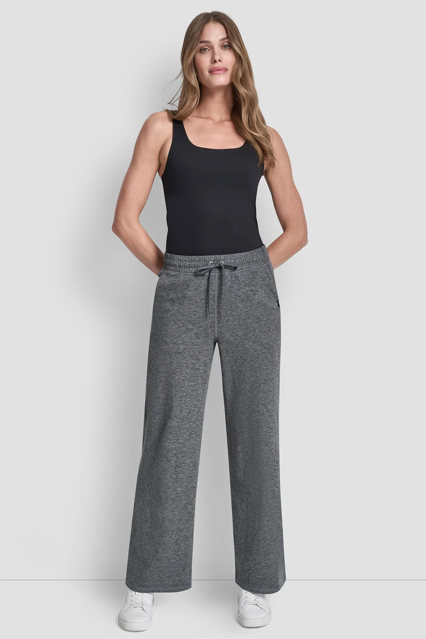 MID-RISE SPACEDYE WIDE LEG PANT - Image 5