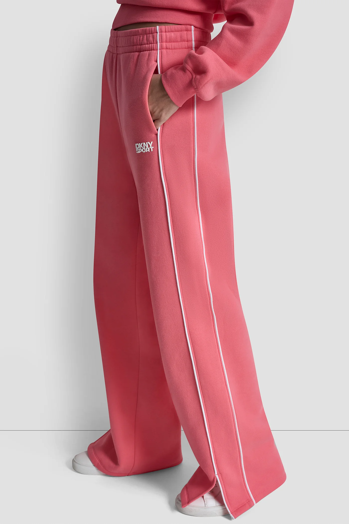 HIGH-RISE PIPED TRACK PANTS - Image 3