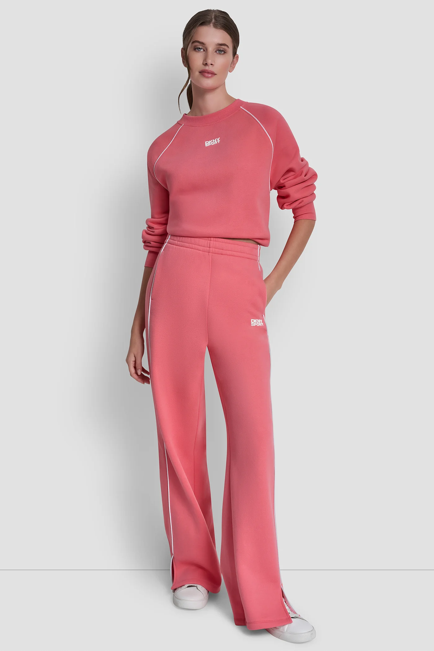 HIGH-RISE PIPED TRACK PANTS - Image 4