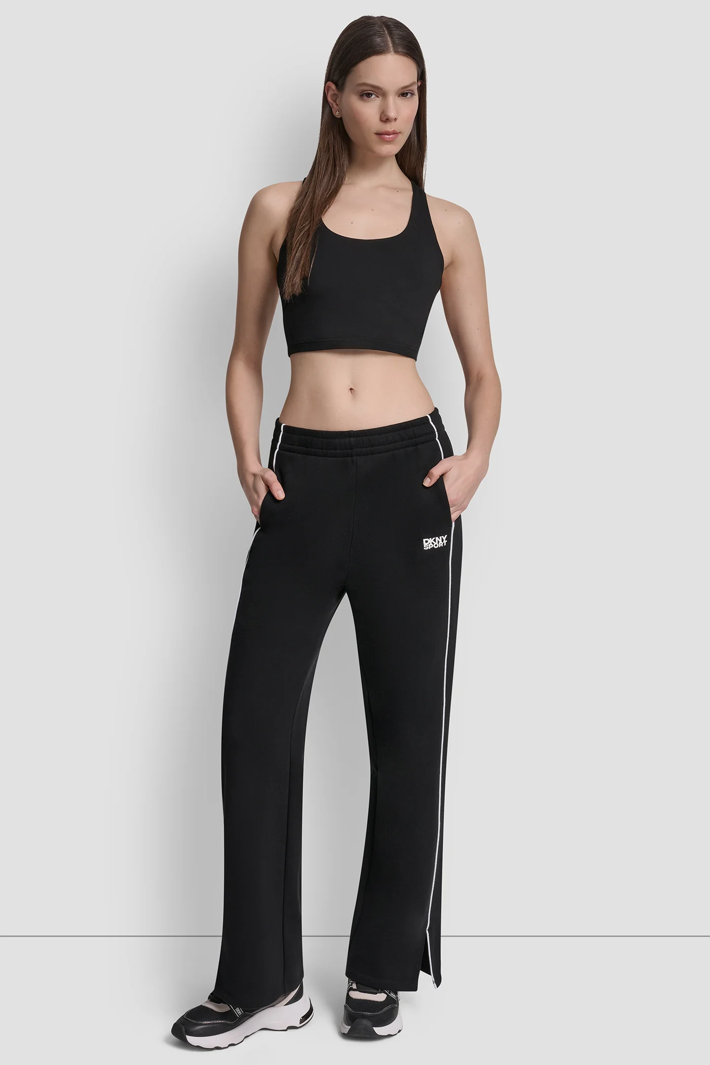 HIGH-RISE PIPED TRACK PANTS - Image 3