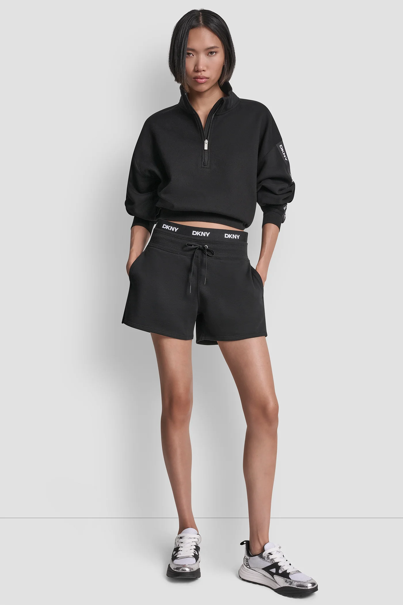 HIGH-RISE LOGO-WAIST SWEAT SHORTS - Image 4