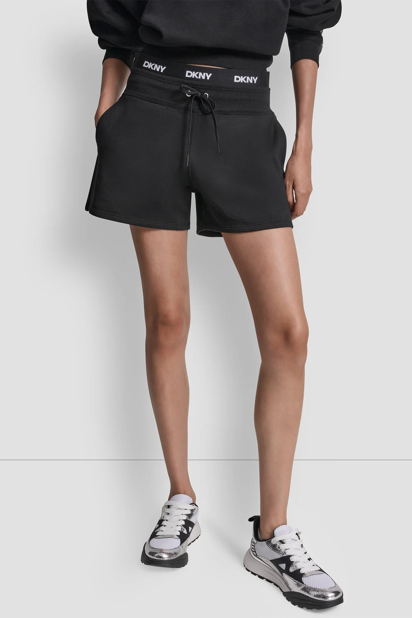 HIGH-RISE LOGO-WAIST SWEAT SHORTS - Image 5