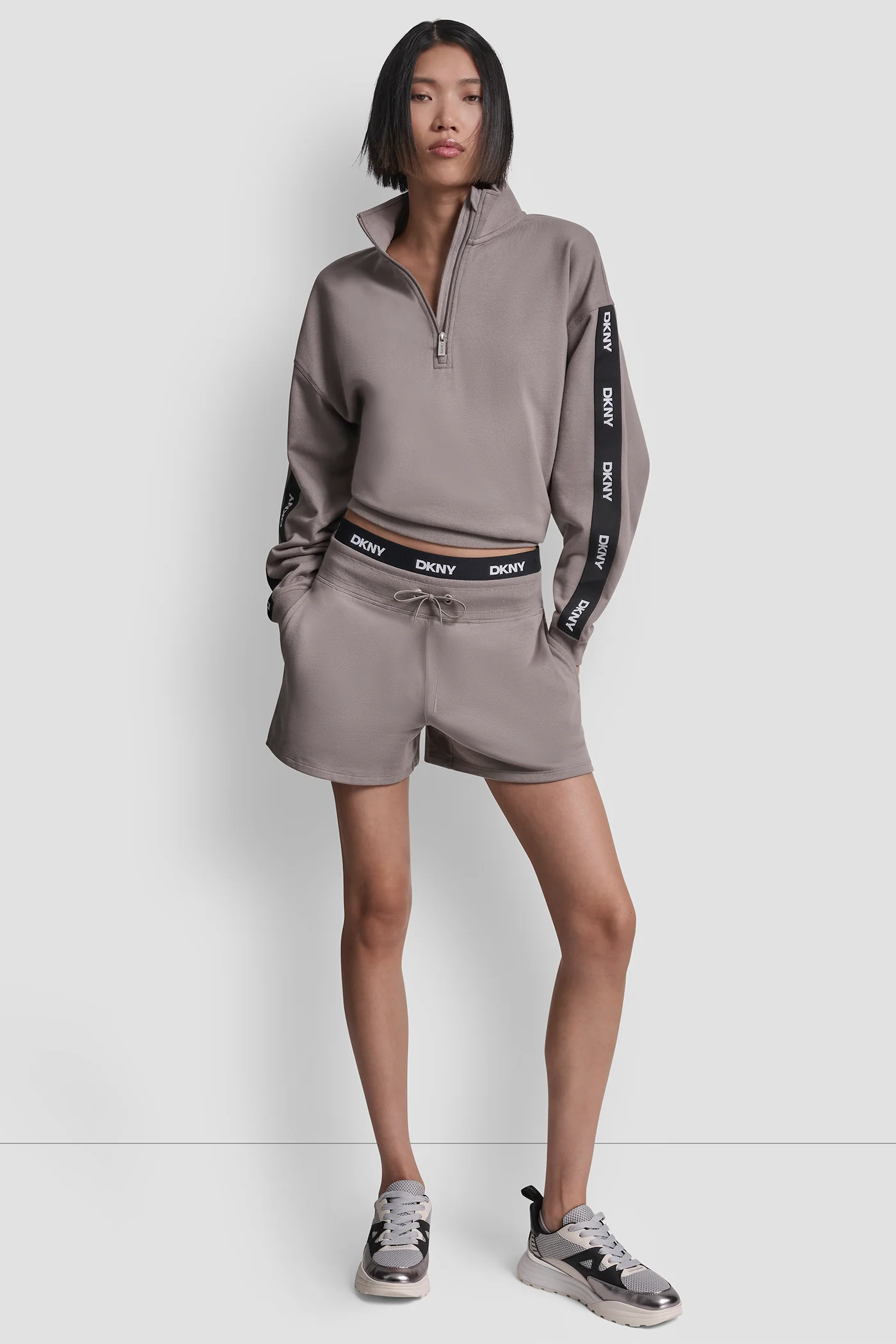 HIGH-RISE LOGO-WAIST SWEAT SHORTS - Image 7