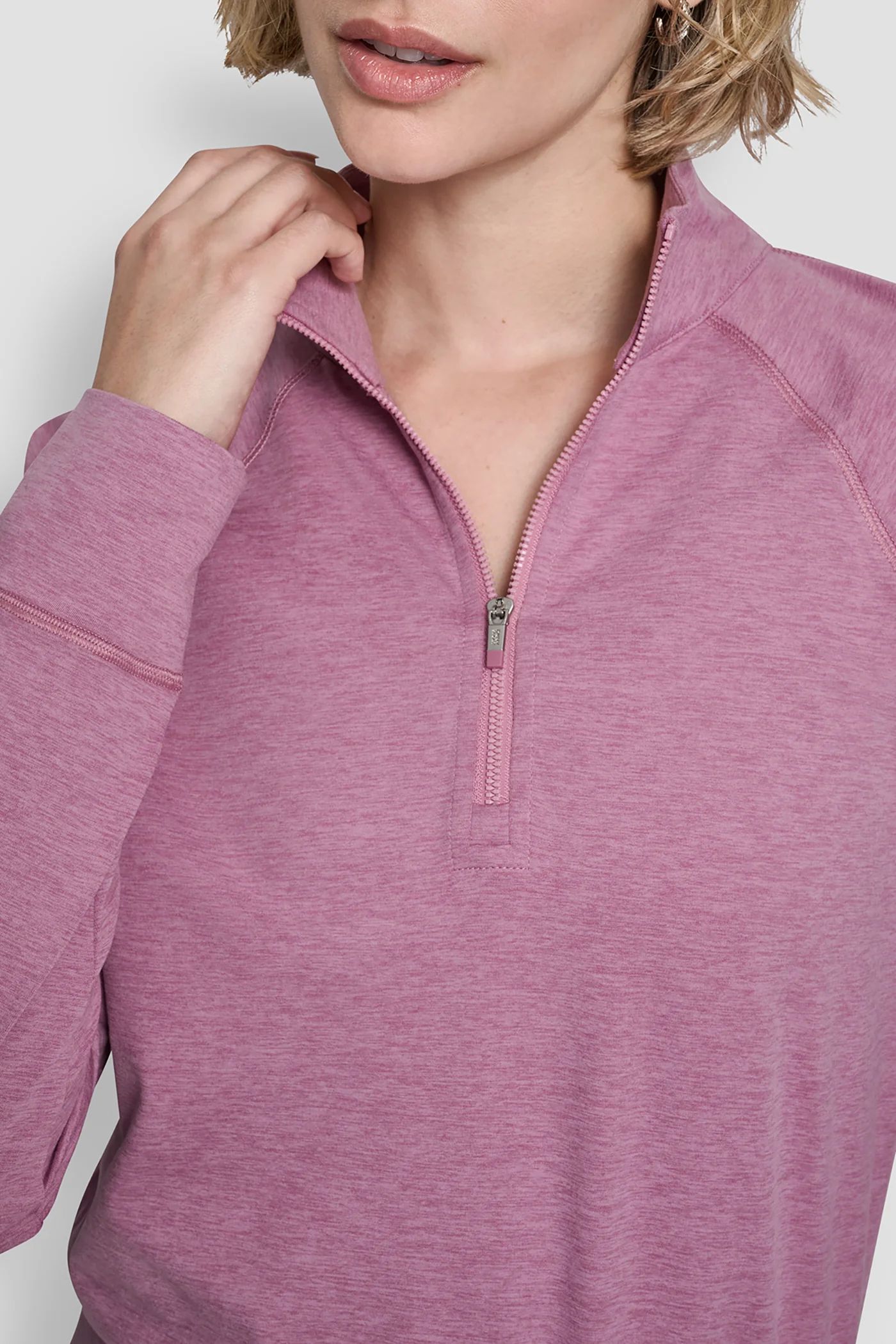 SPACEDYE HALF ZIP RAGLAN SLEEVE PULLOVER - Image 4