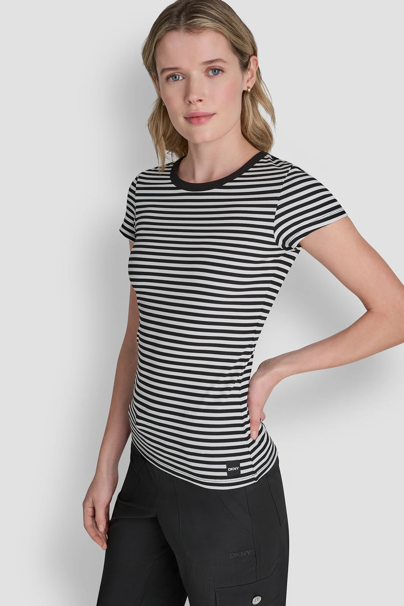 HUDSON RIB TEE WITH TONAL LOGO - Image 3