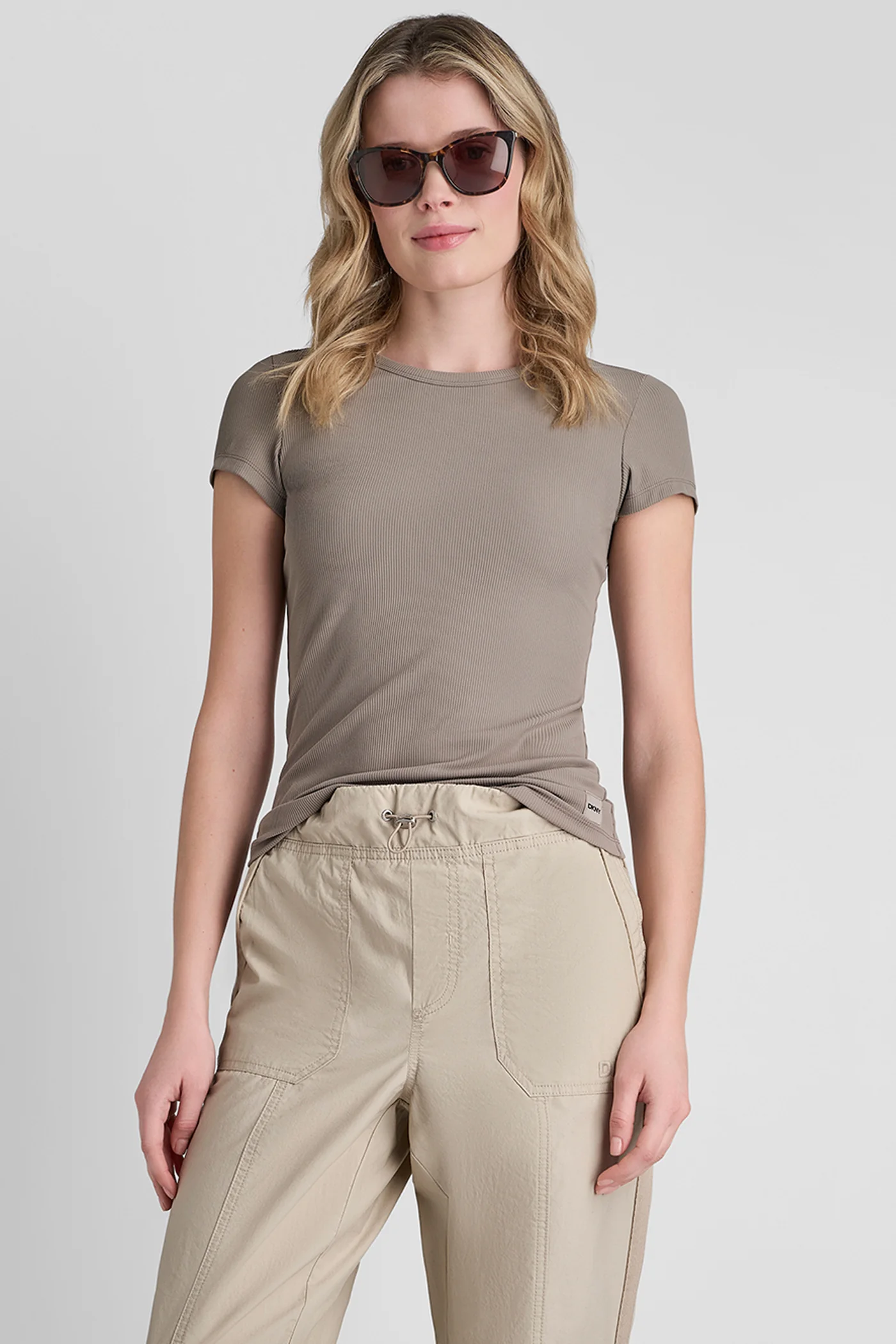 HUDSON RIB TEE WITH TONAL LOGO