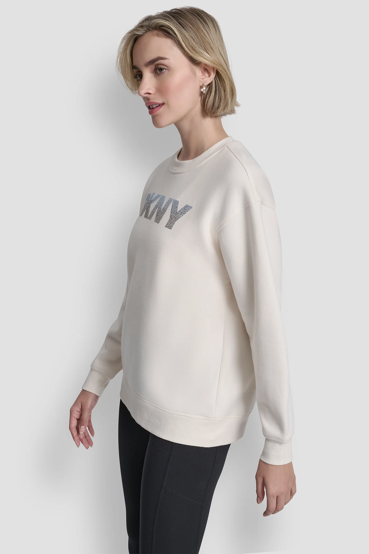 OMBRE RHINESTONE LOGO CREW NECK PULLOVER - Image 4