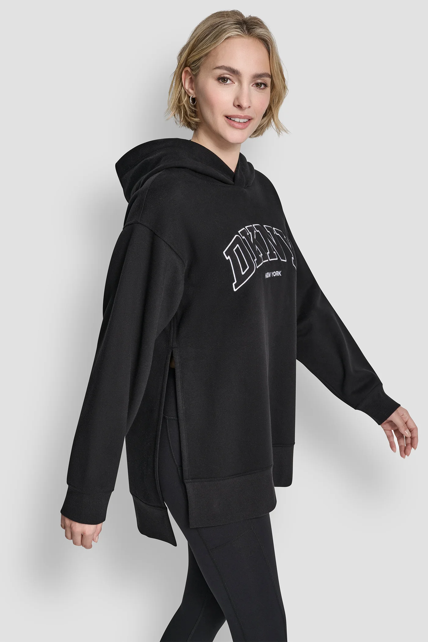 3D VARSITY LOGO OVERSIZED TUNIC HOODIE - Image 3