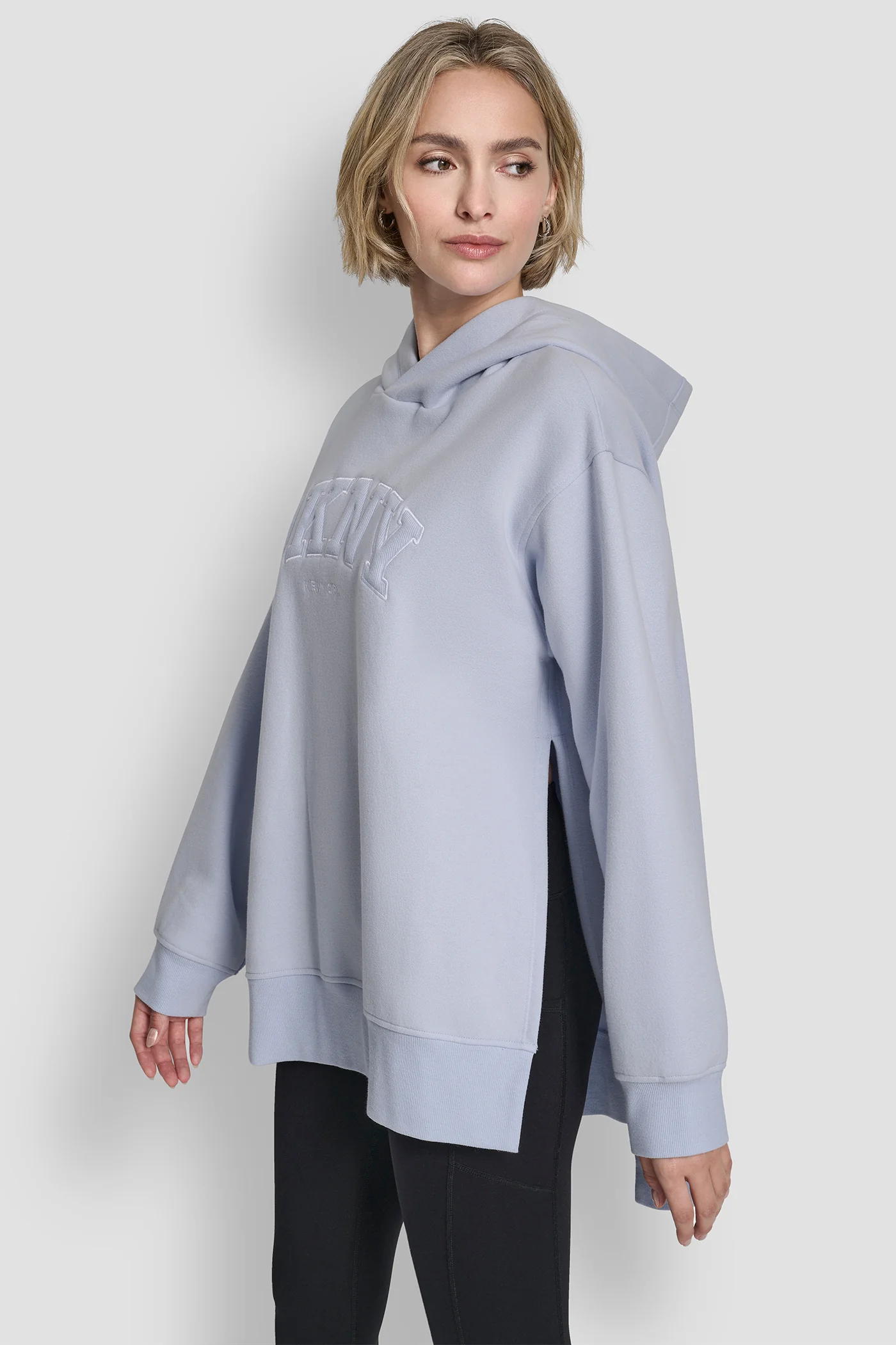 3D VARSITY LOGO OVERSIZED TUNIC HOODIE - Image 3