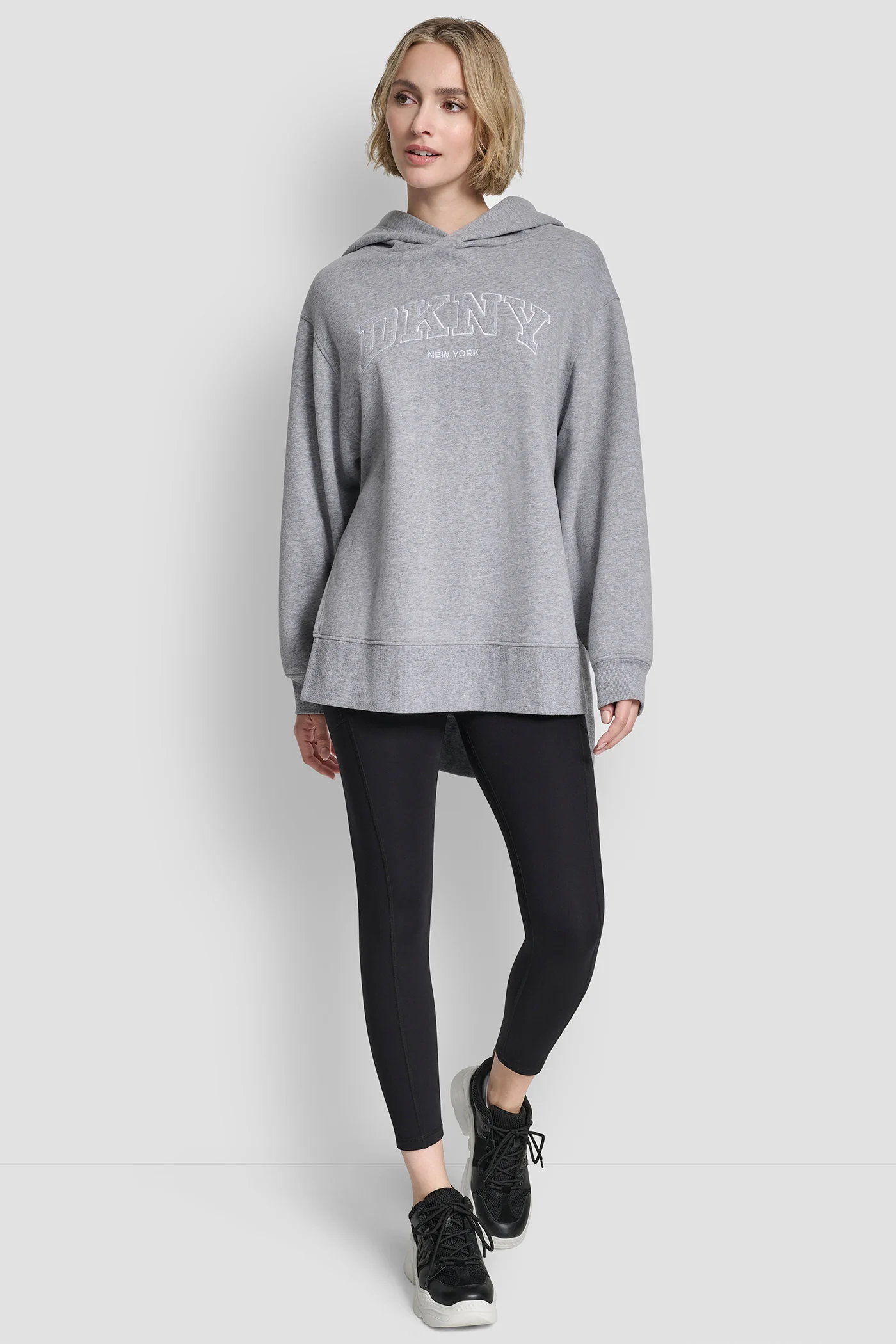 3D VARSITY LOGO OVERSIZED TUNIC HOODIE - Image 3