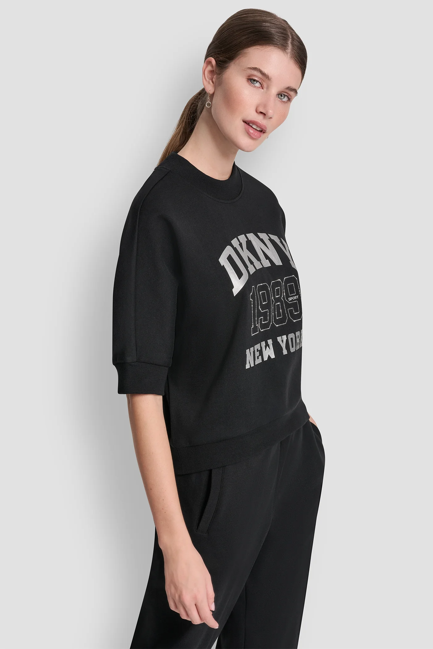 DKNY 1989 RHINESTUD LOGO PULLOVER - Image 3