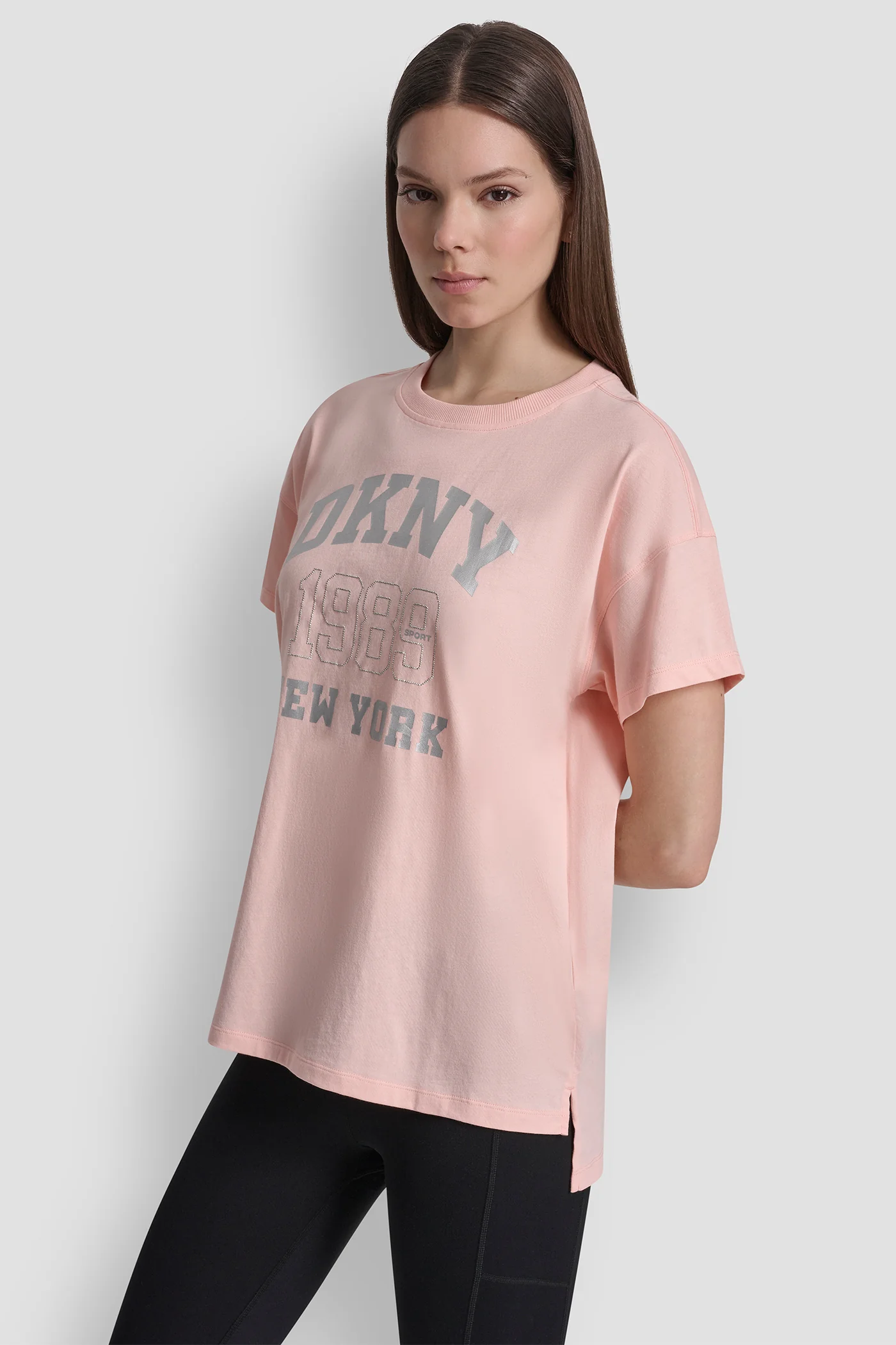 DKNY 1989 LOGO RHINESTUD TEE - Image 3