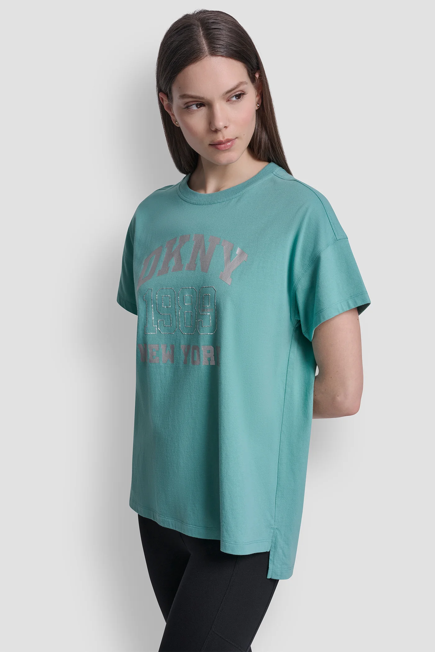 DKNY 1989 LOGO RHINESTUD TEE - Image 4