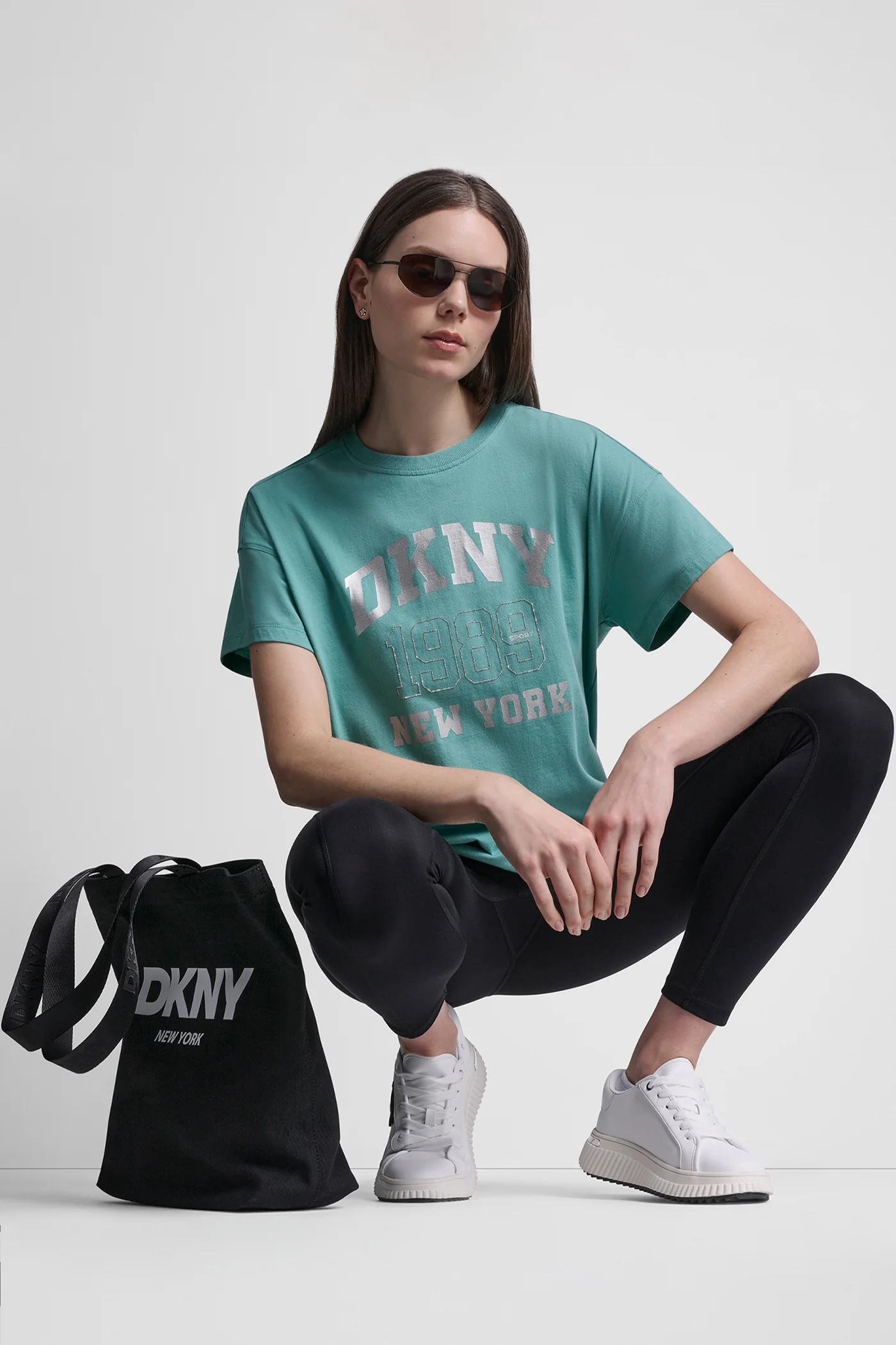 DKNY 1989 LOGO RHINESTUD TEE - Image 7