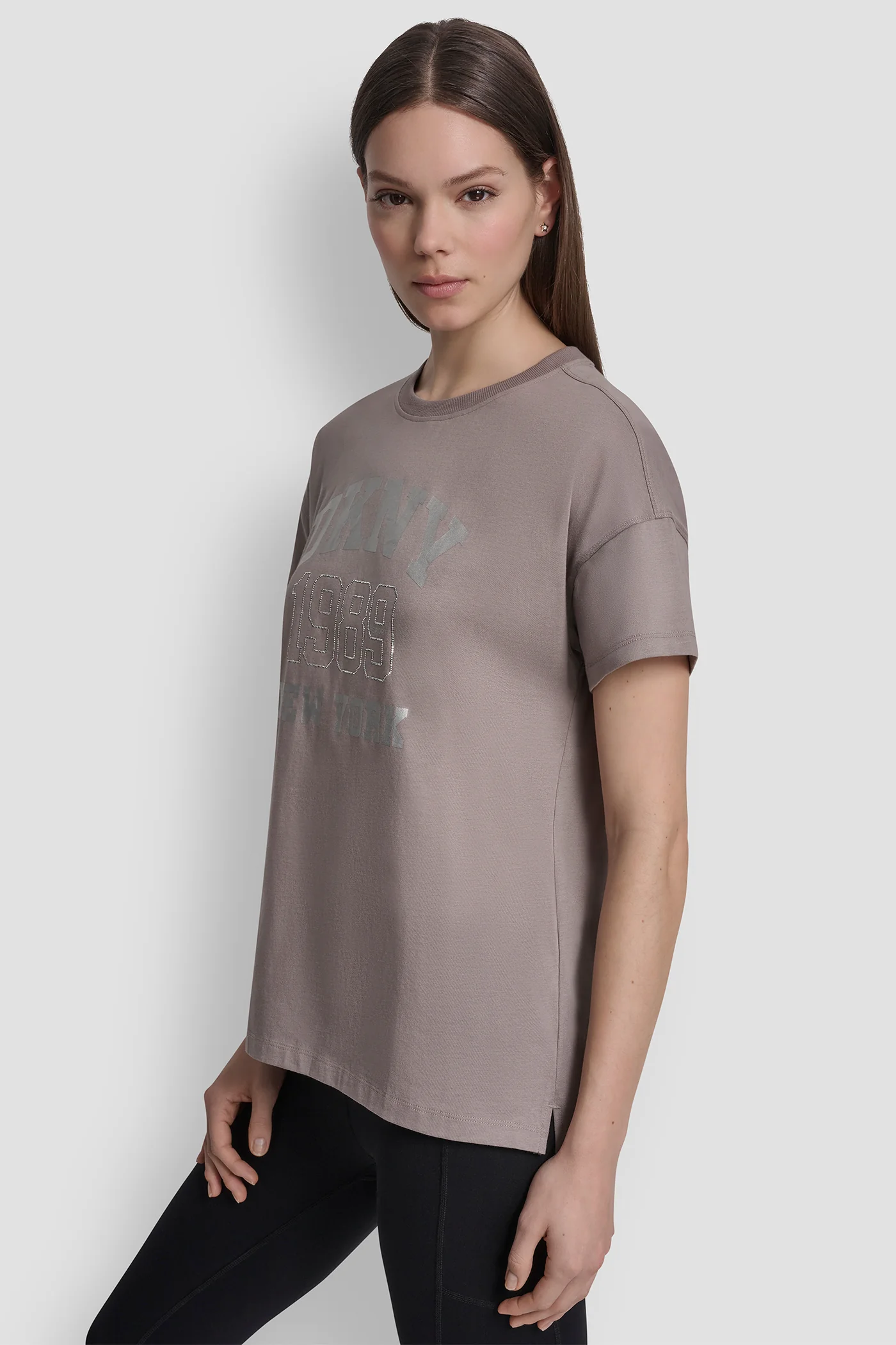 DKNY 1989 LOGO RHINESTUD TEE - Image 3