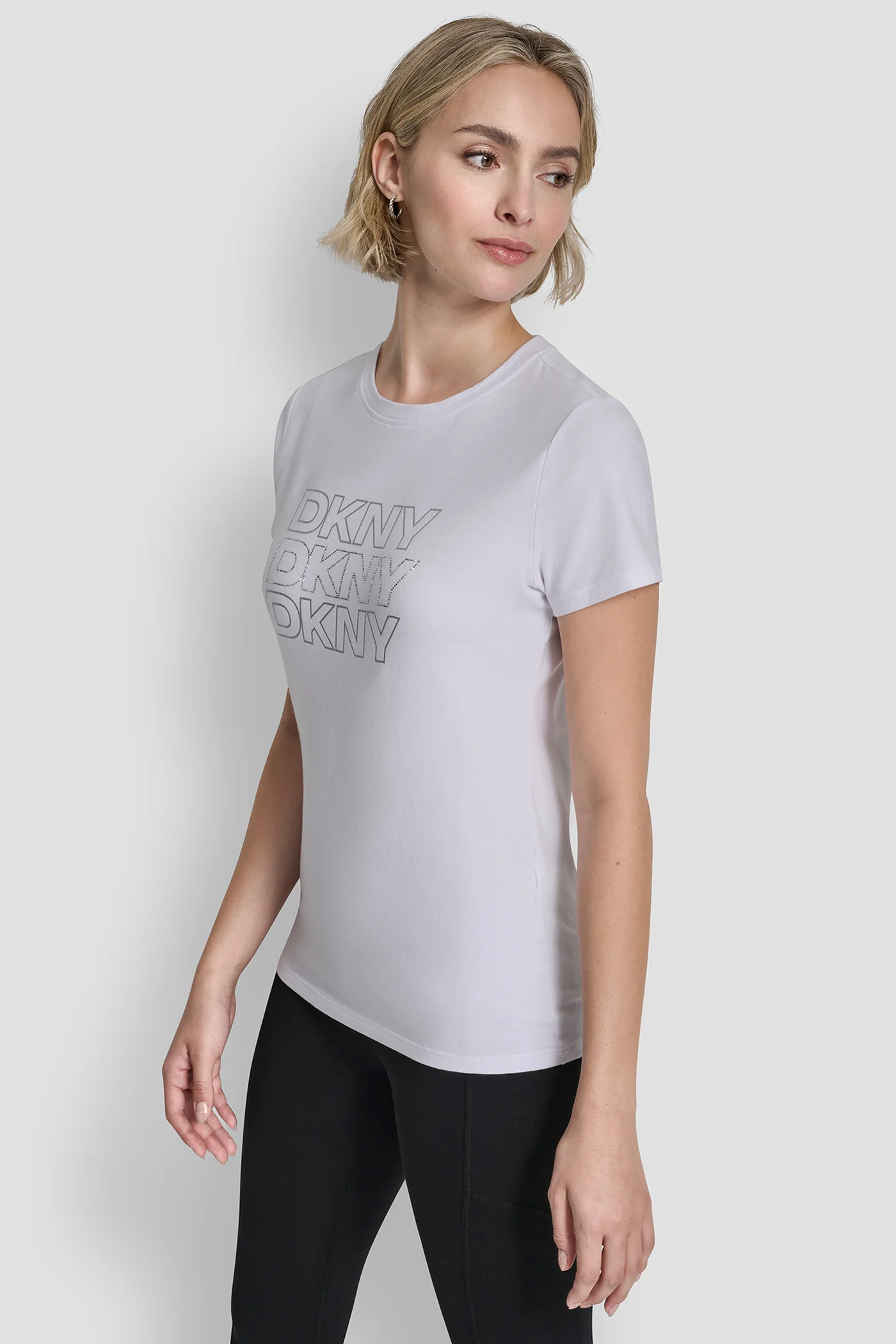 TRIPLE RHINESTONE FOIL LOGO TEE - Image 4