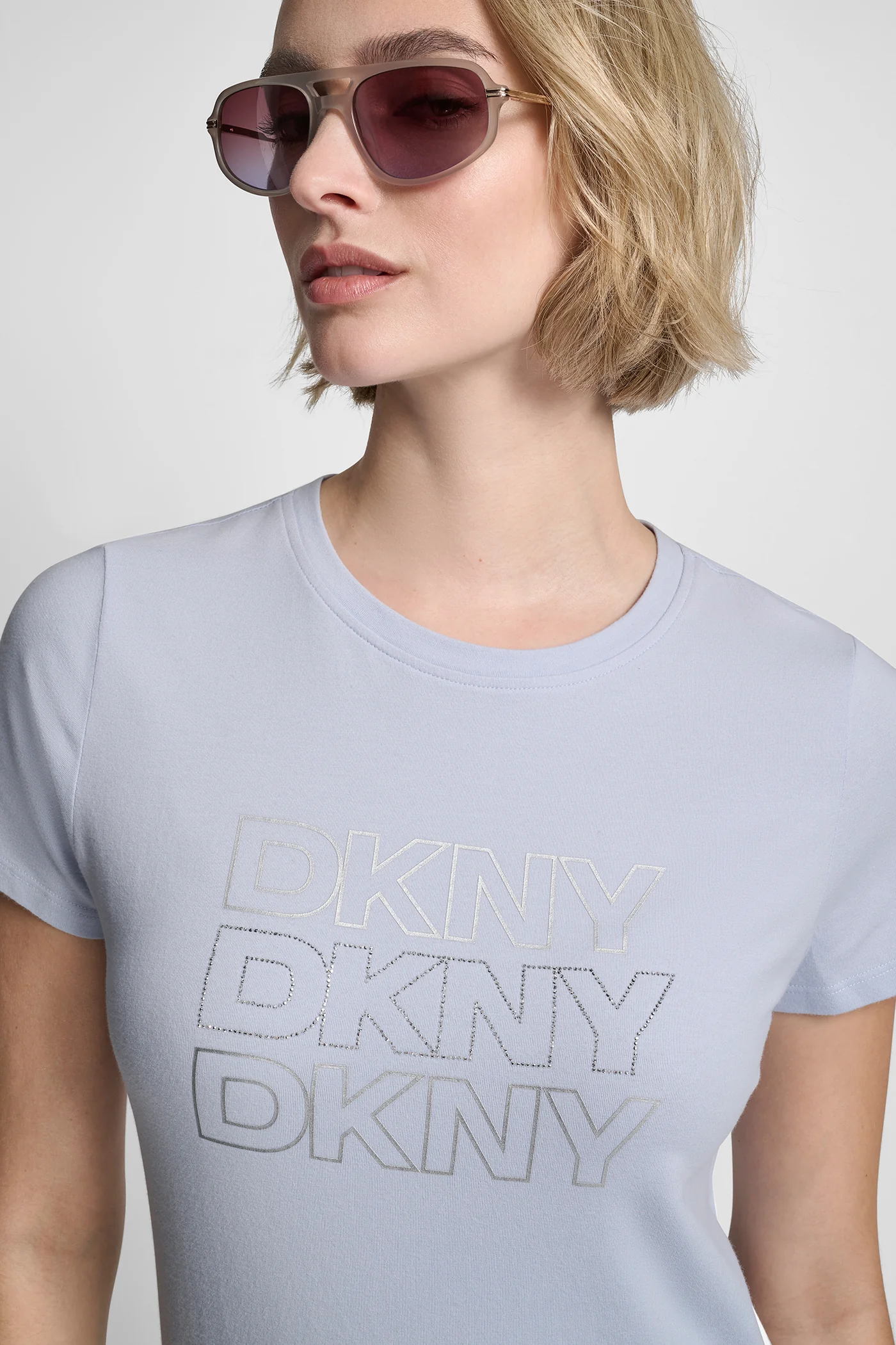 TRIPLE RHINESTONE FOIL LOGO TEE - Image 4