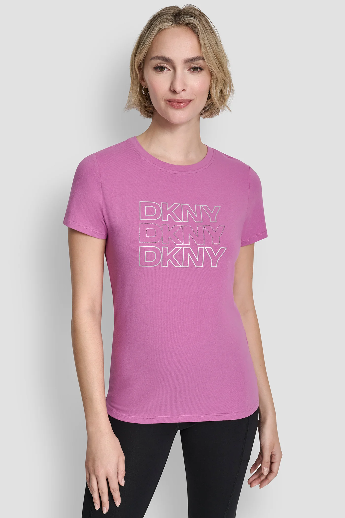 TRIPLE RHINESTONE FOIL LOGO TEE