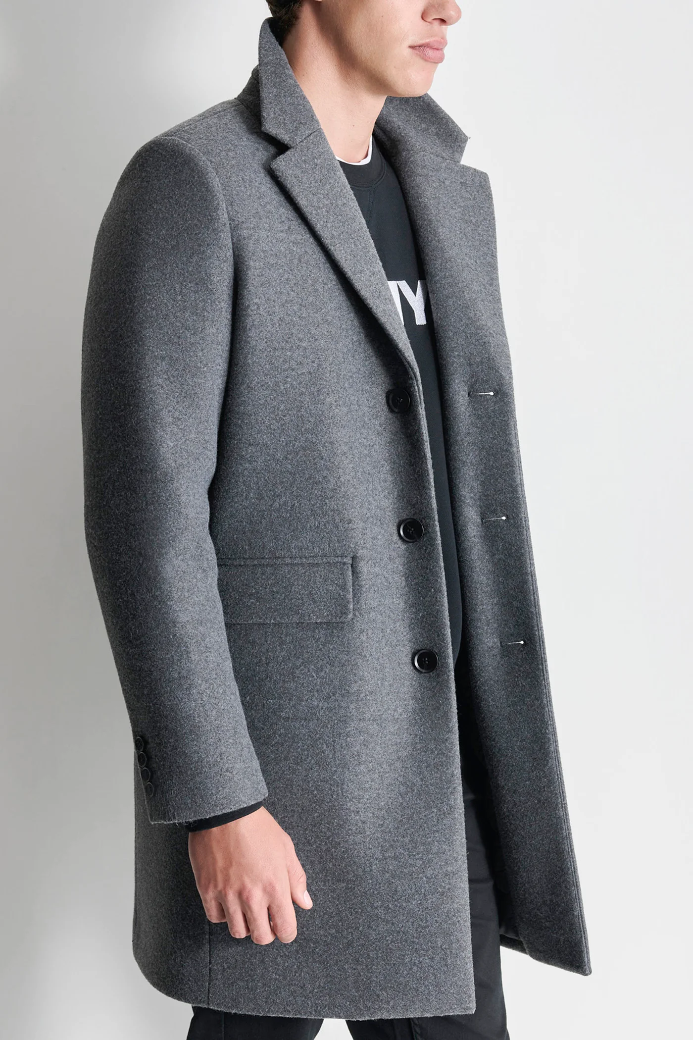 FAUX WOOL COAT WITH HOODED BIB - Image 2