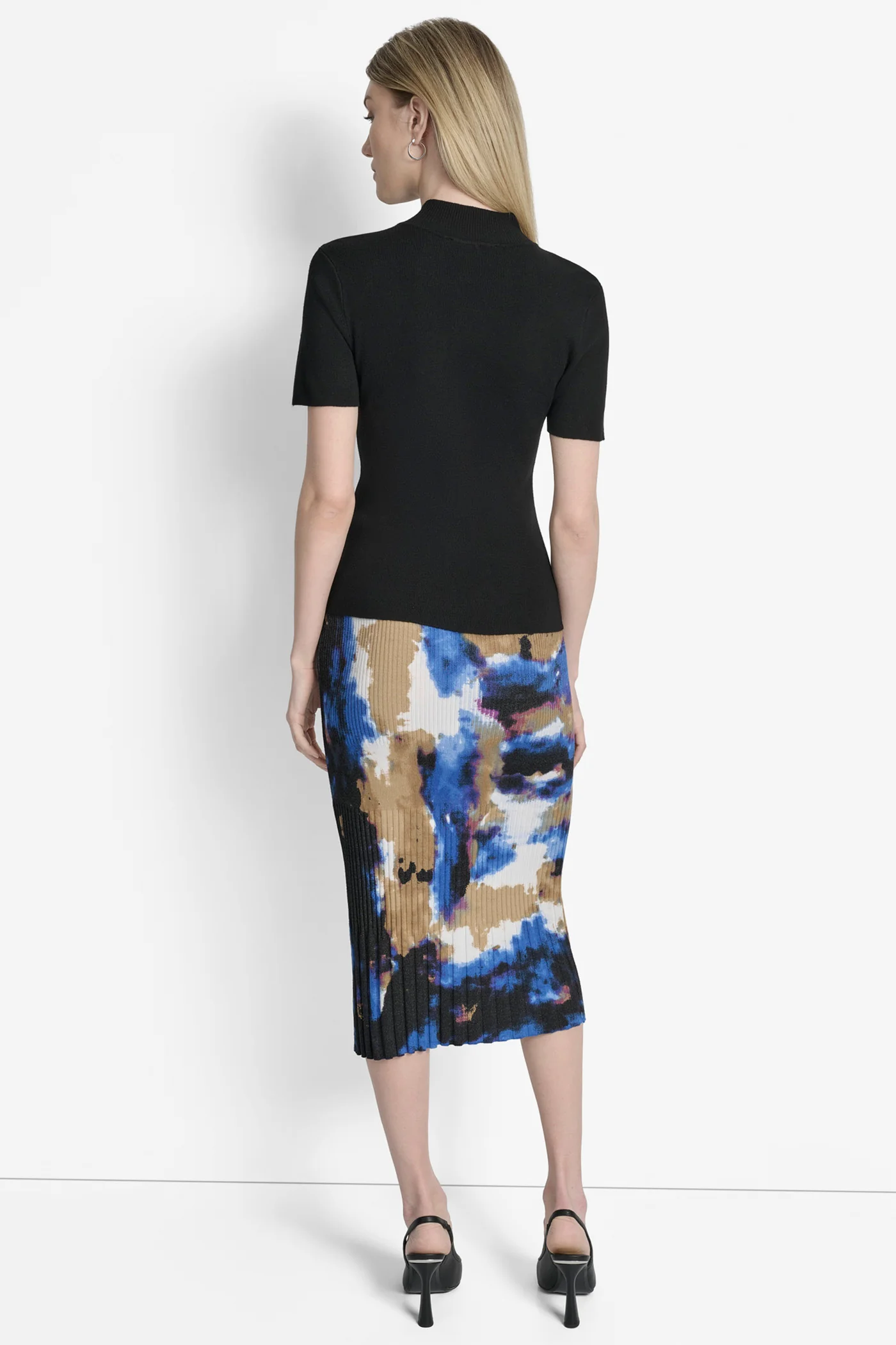 CAP SHORT SLEEVE MOCK NECK SWEATER - Image 2