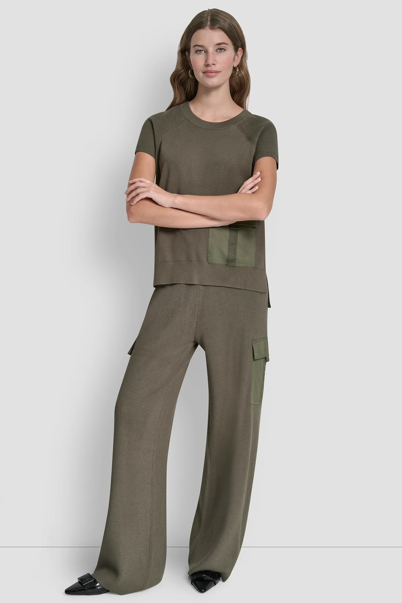 HIGH RISE CARGO SWEATER PANT - Image 6