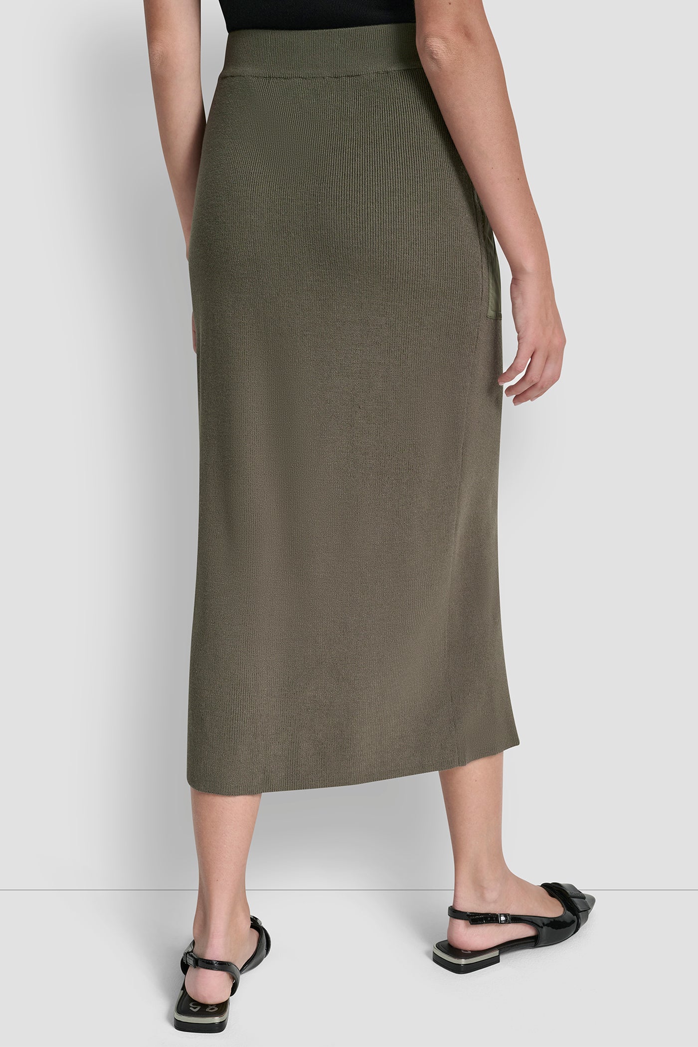 ZIP DETAILED MIDI SWEATER SKIRT - Image 2