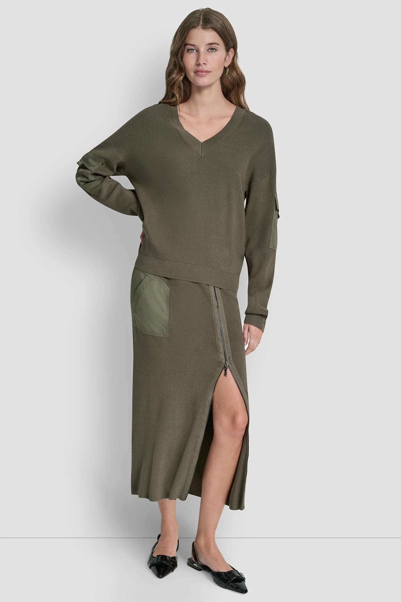 CARGO POCKET SLEEVE SWEATER