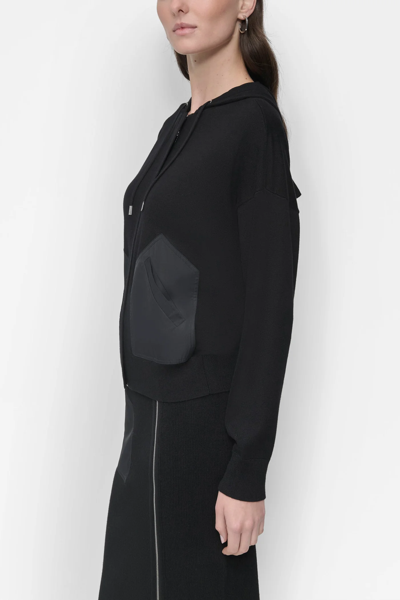 DROP SHOULDER ZIP UP HOODIE - Image 3